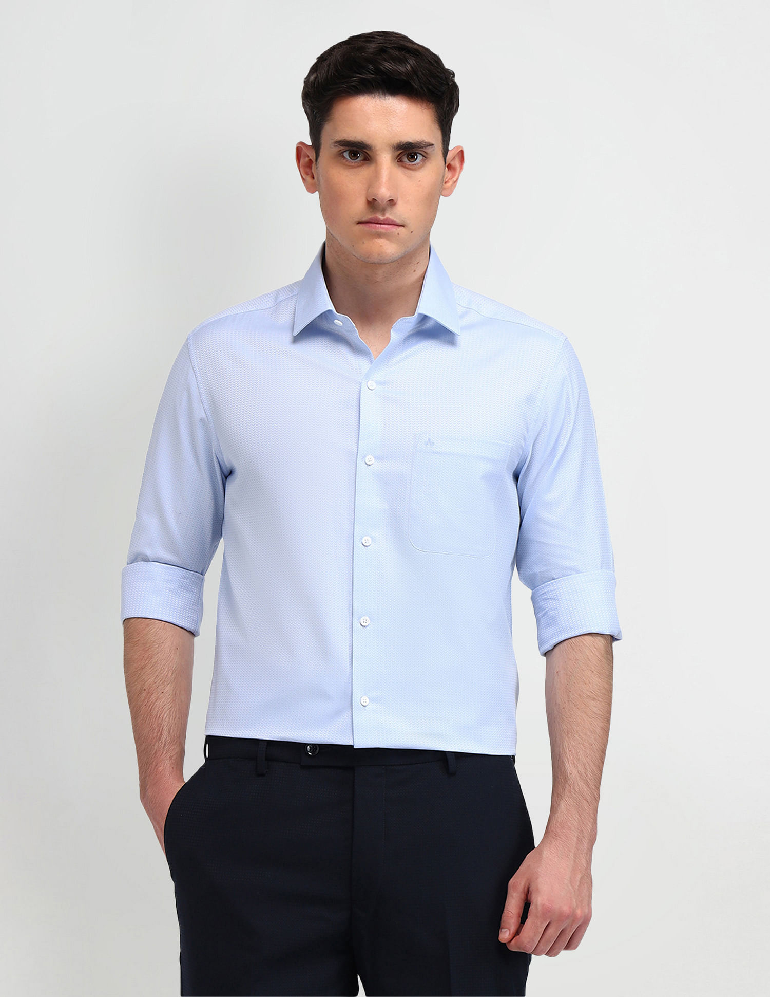 Arrow Italian Elegance Textured Slim Fit Shirt
