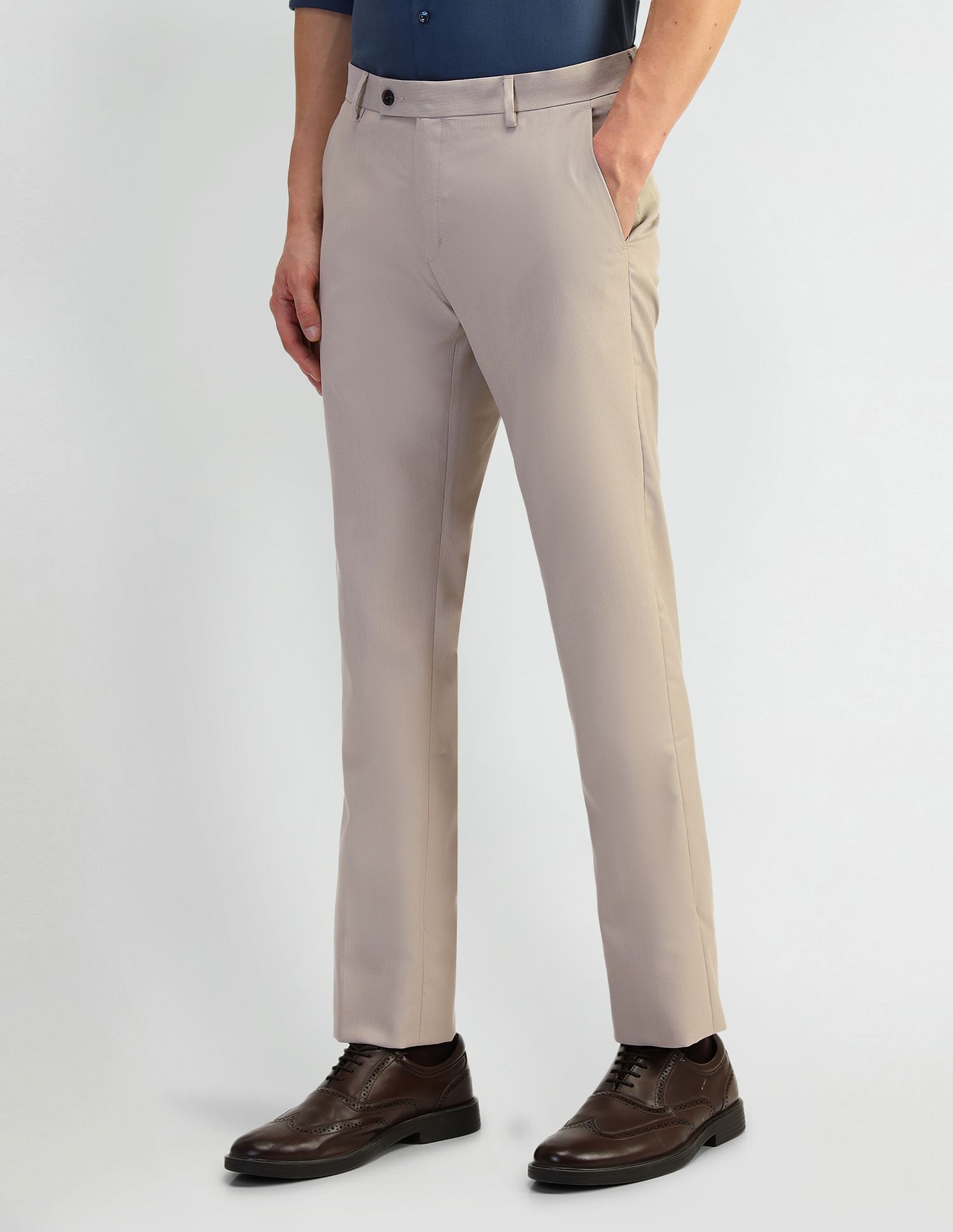 Arrow Mid Rise Tapered Fit Trousers