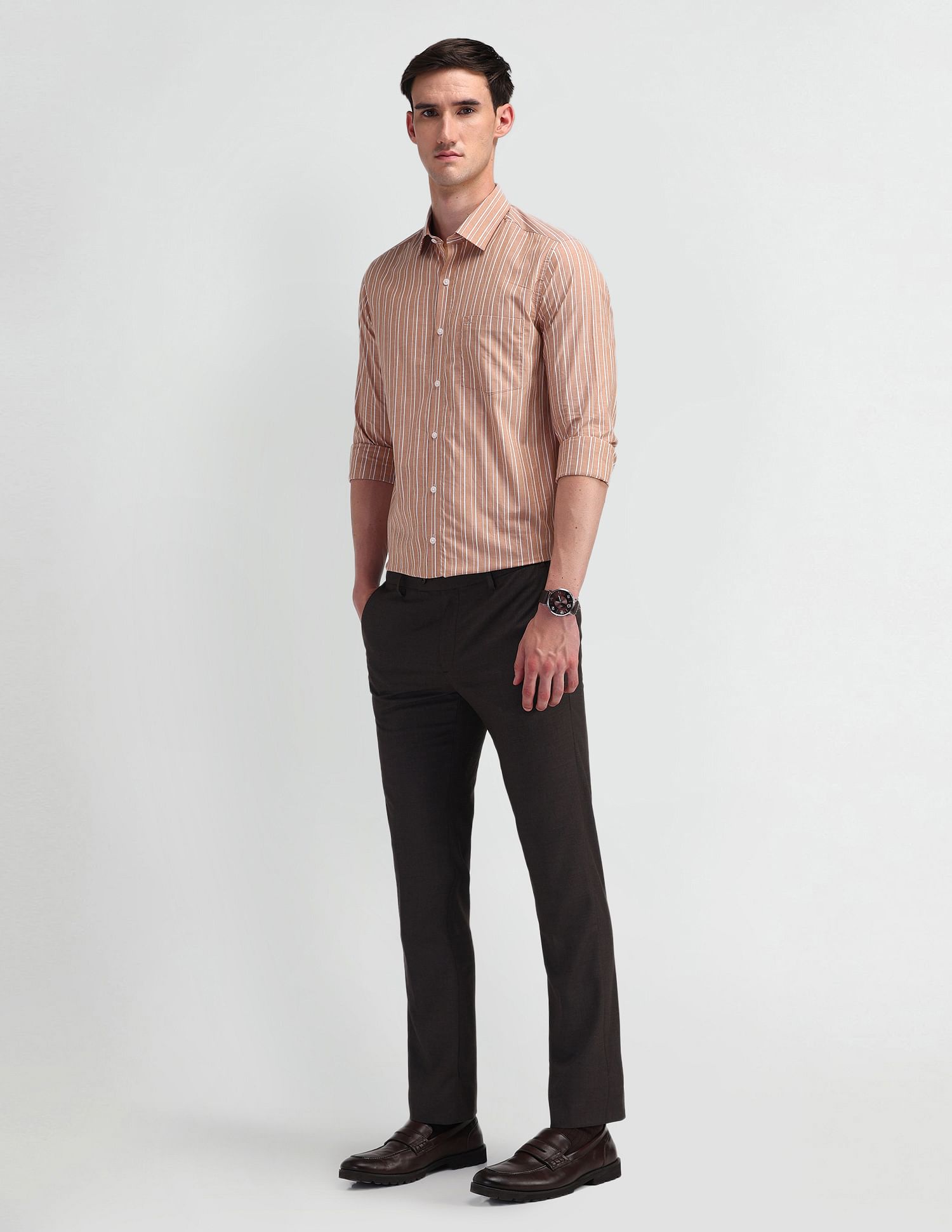 Arrow Manhattan Slim Fit Cotton Shirt