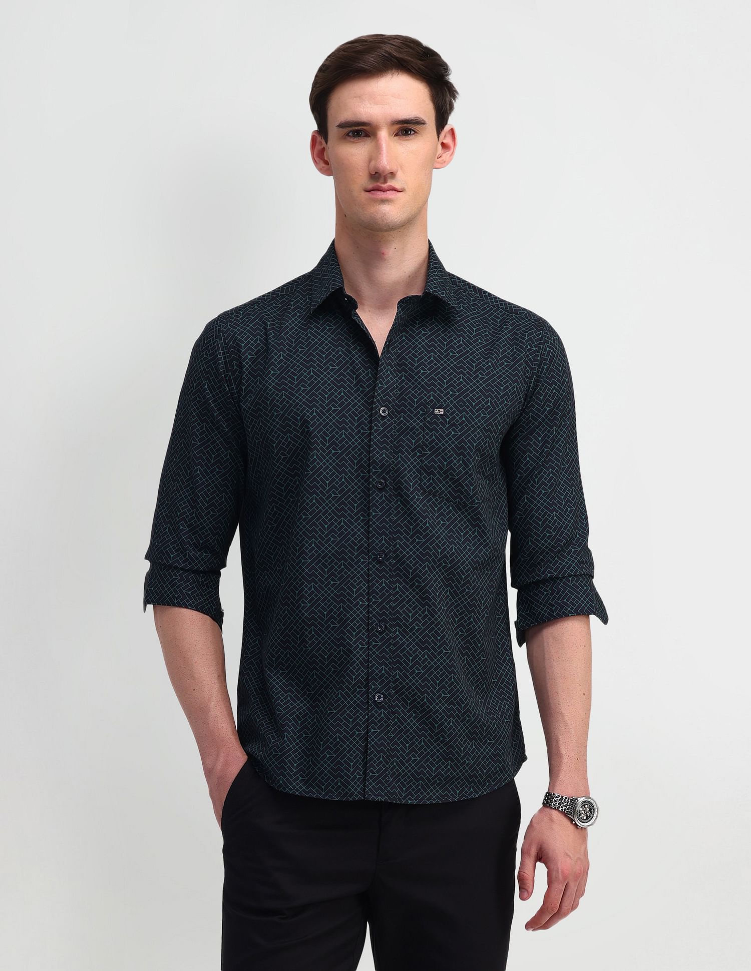 Arrow Sport Slim Fit Printed Shirt