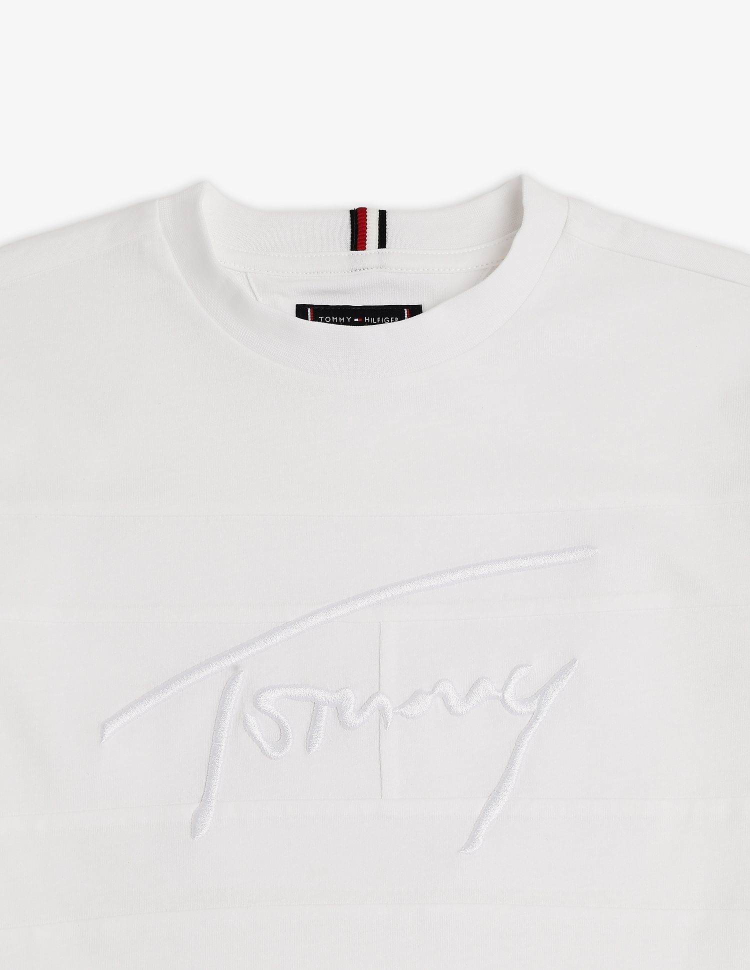 Tommy Hilfiger Kids Boys Embroidered Logo Relaxed Fit Cotton T-Shirt