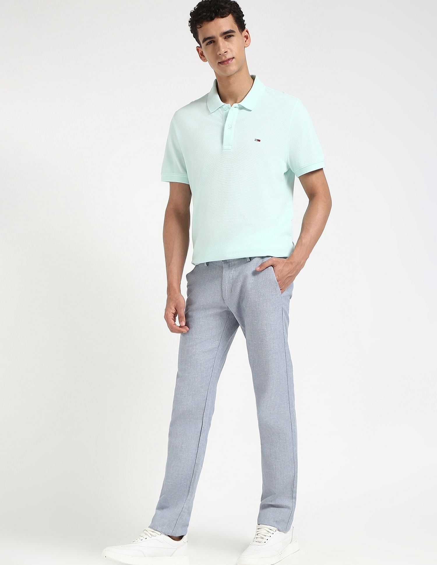Tommy Hilfiger Solid Slim-Fit Cotton Polo Shirt