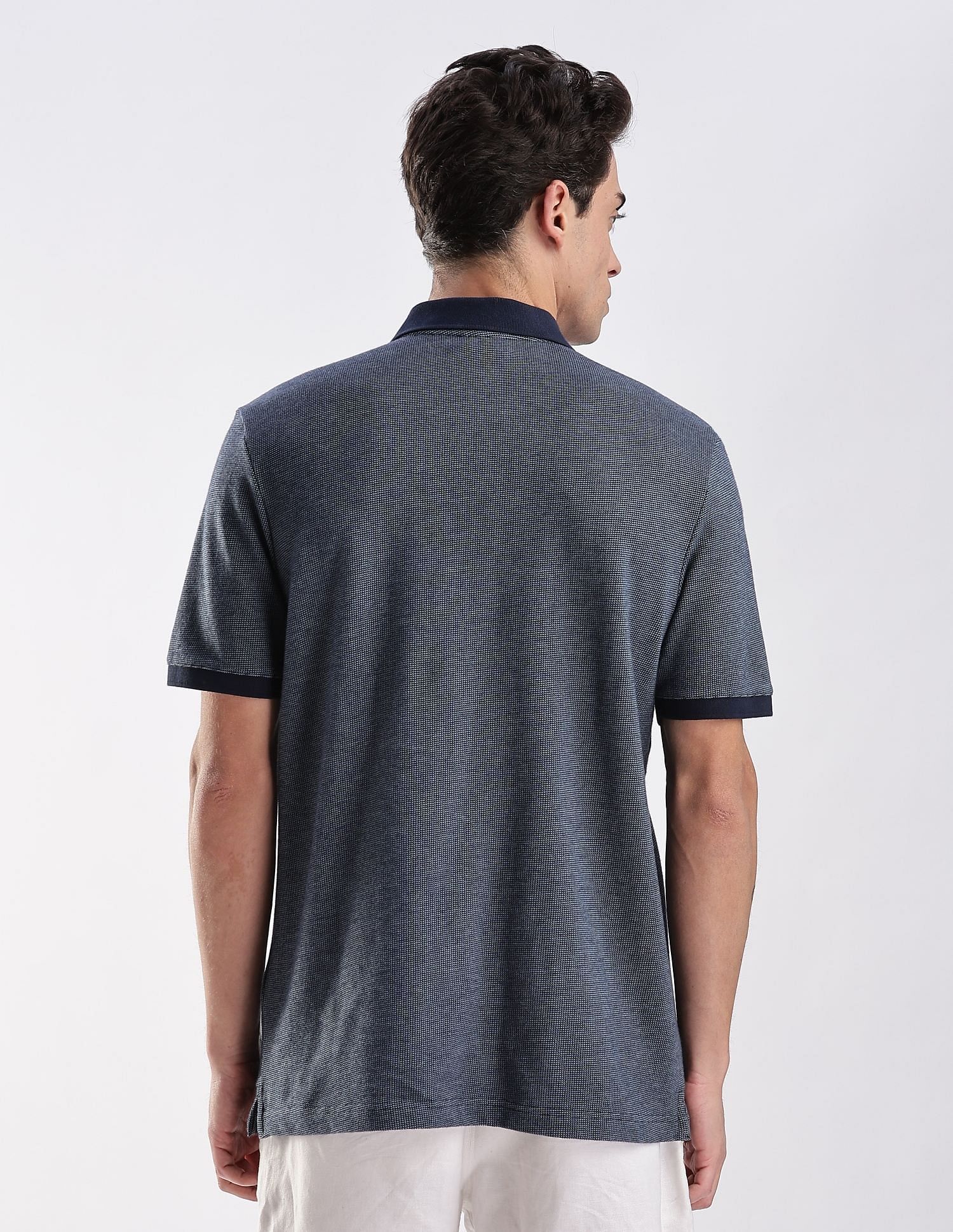 Calvin Klein Jeans Regular-Fit Heathered Cotton Polo Shirt
