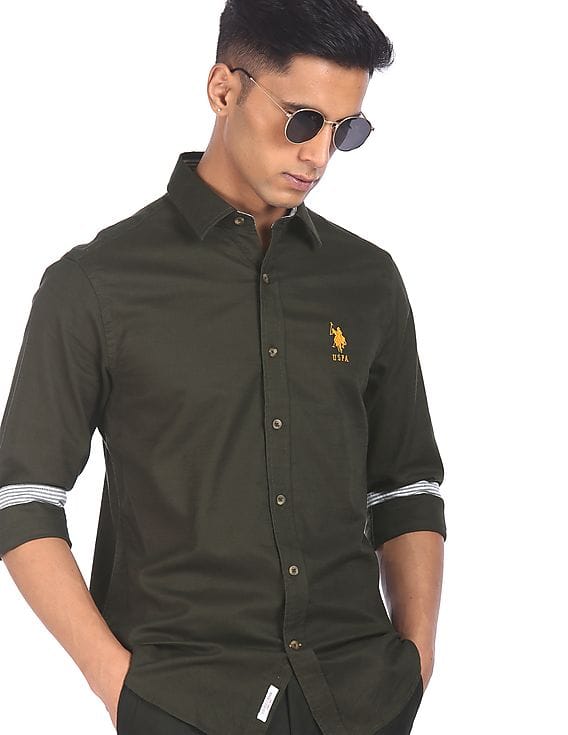 Buy U.S. Polo Assn. Men Olive Spread 