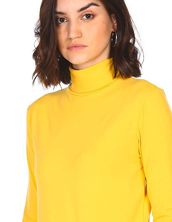 Womens mustard clearance turtleneck