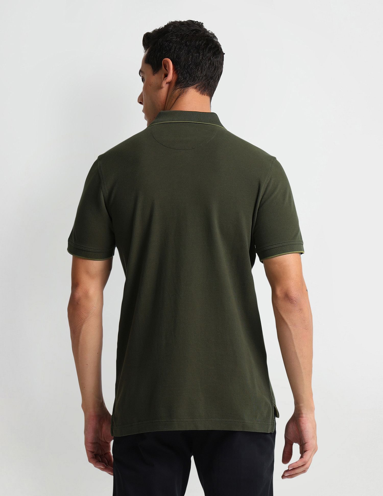 Arrow Sports Tipped Collar Regular Fit Polo Shirt