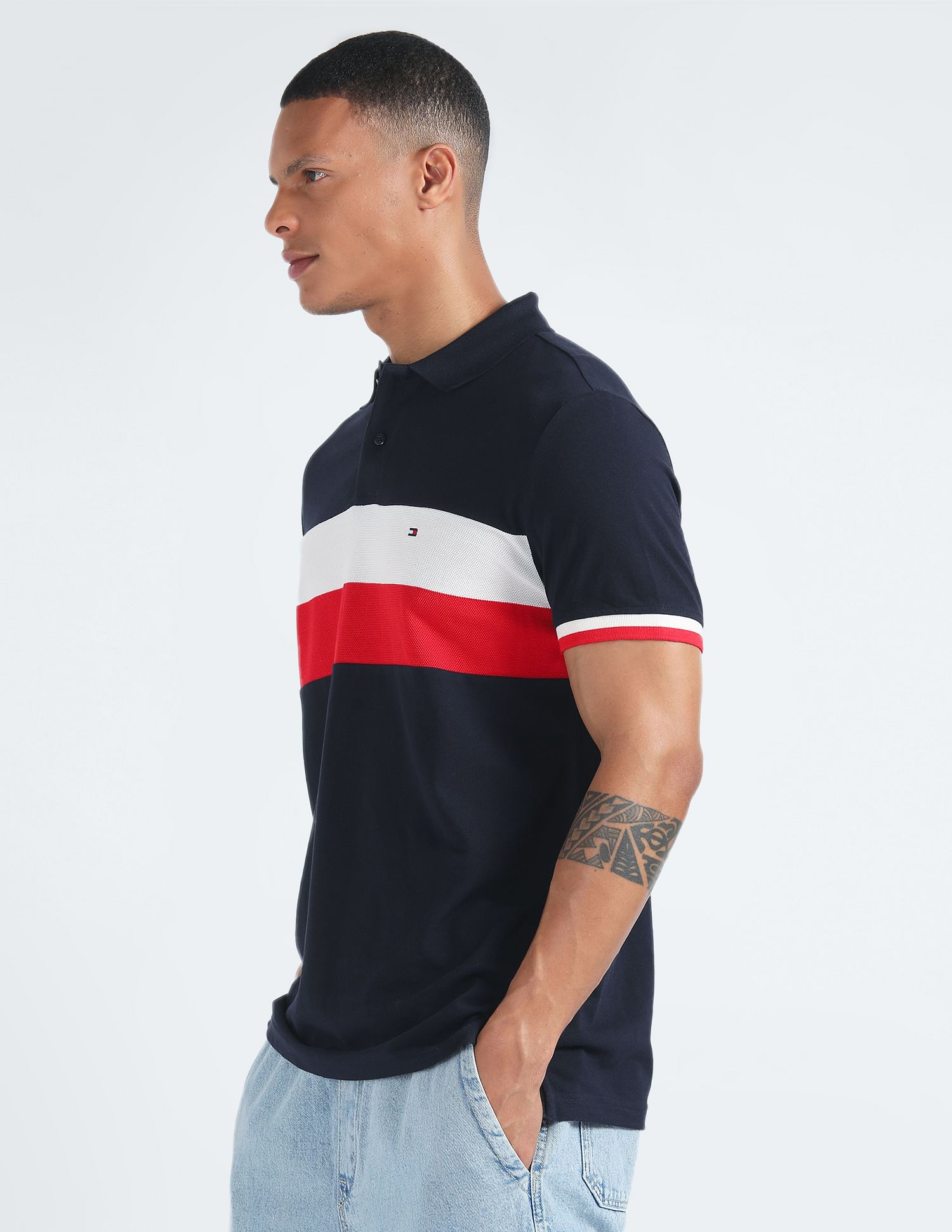 Tommy Hilfiger Colour Block Regular Fit Polo Shirt