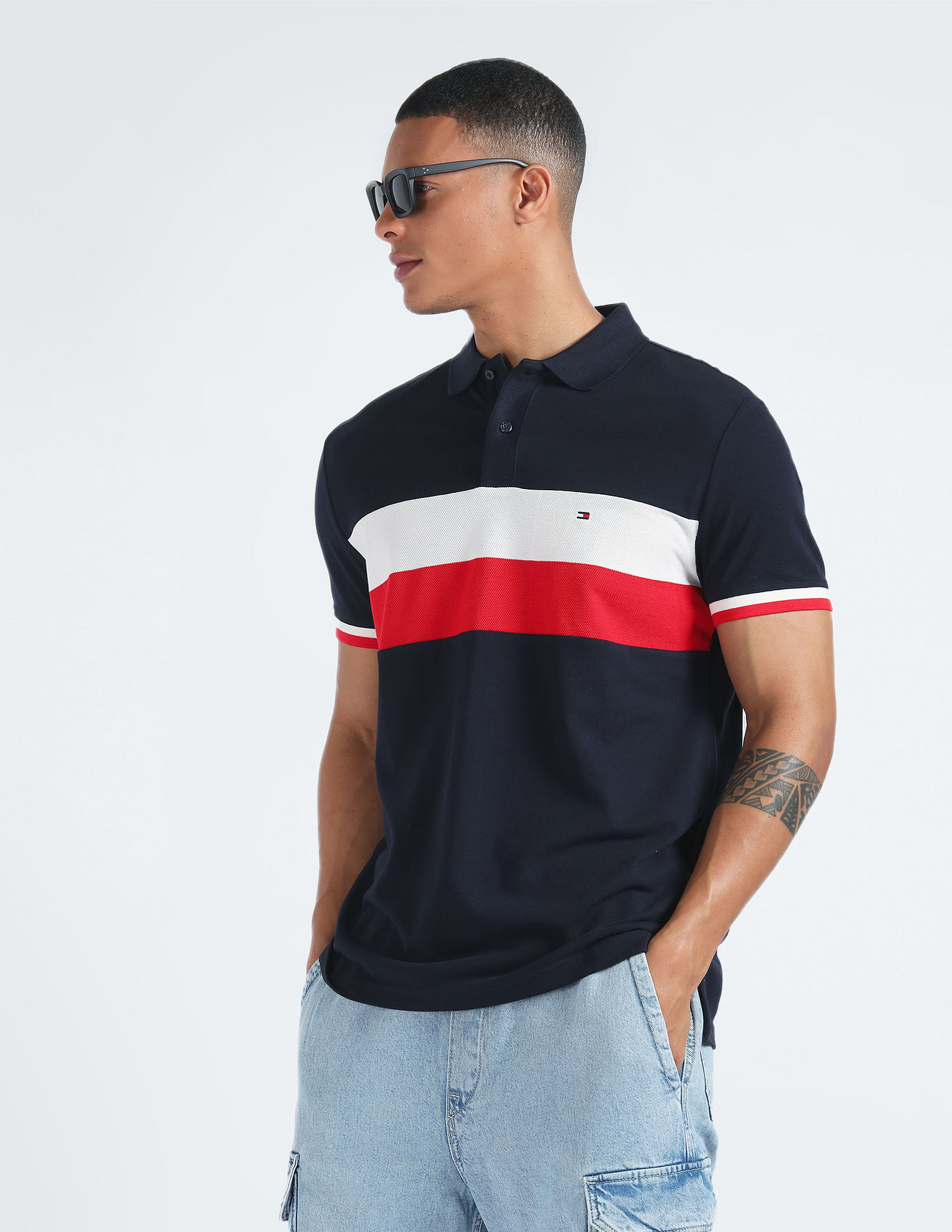 Tommy Hilfiger Colour Block Regular Fit Polo Shirt