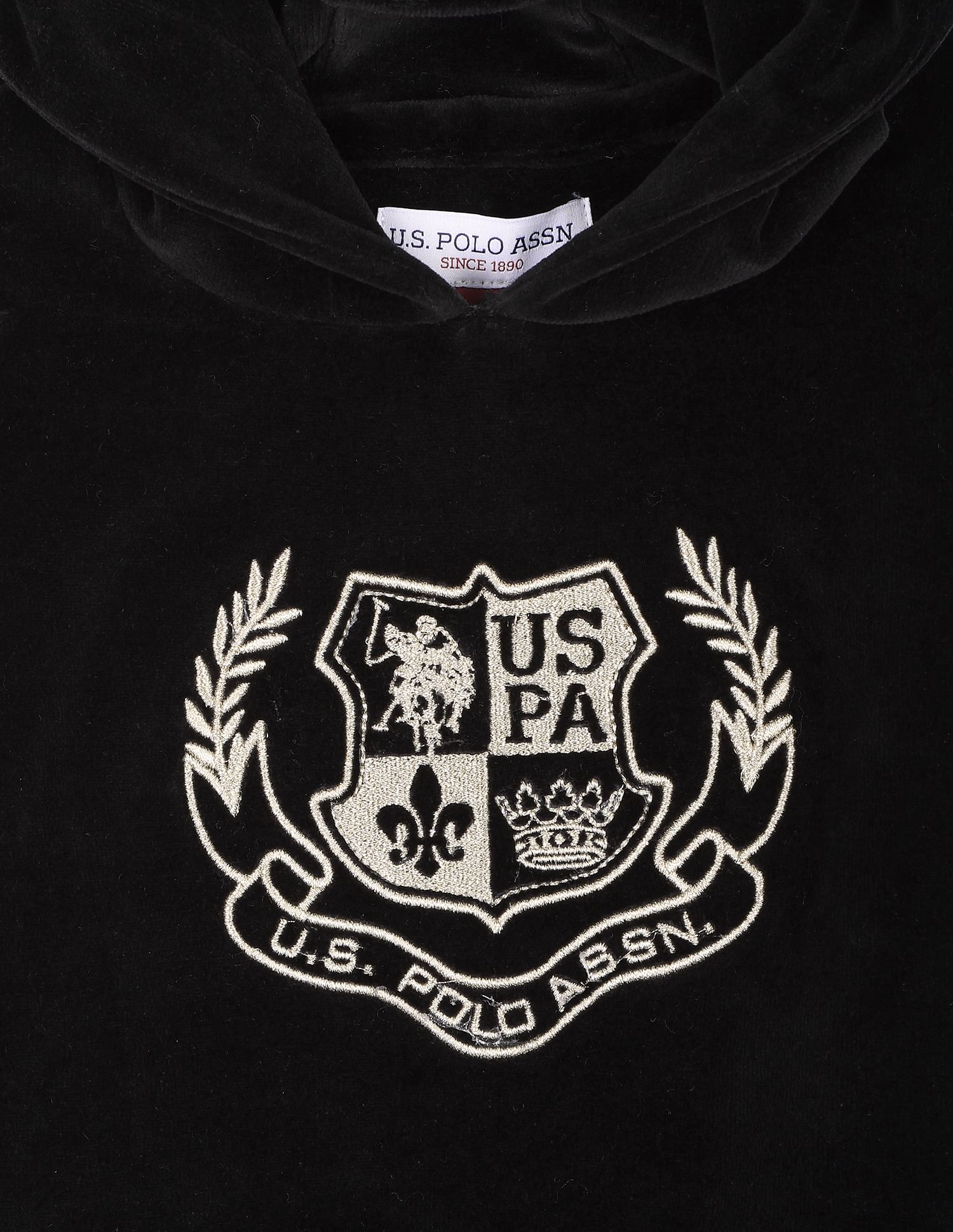 U.S. Polo Assn. Kids Hooded Brand Embroidered Sweatshirt