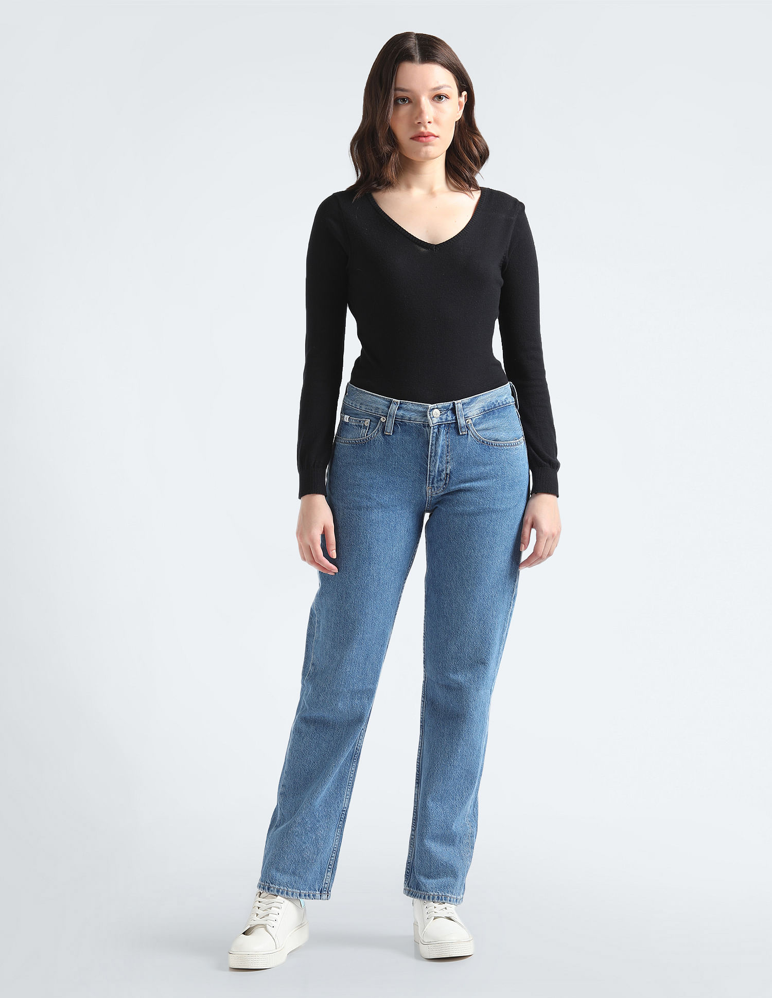 Calvin Klein Jeans Low Rise Rinsed Straight Jeans