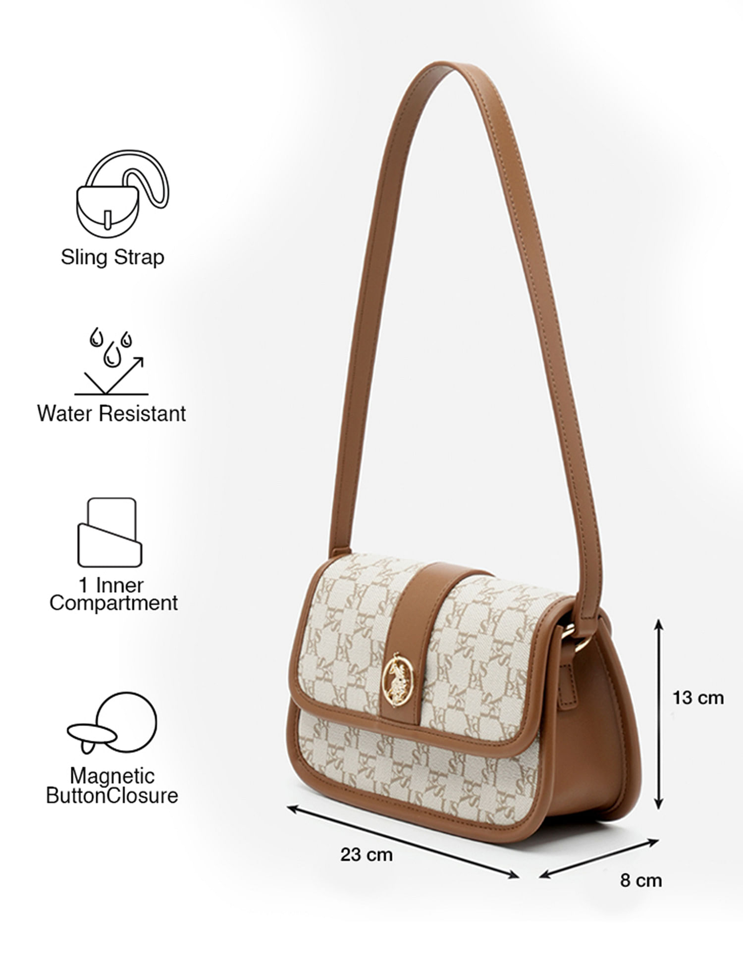 U.S. Polo Assn. Trinity Monogram Hangbag