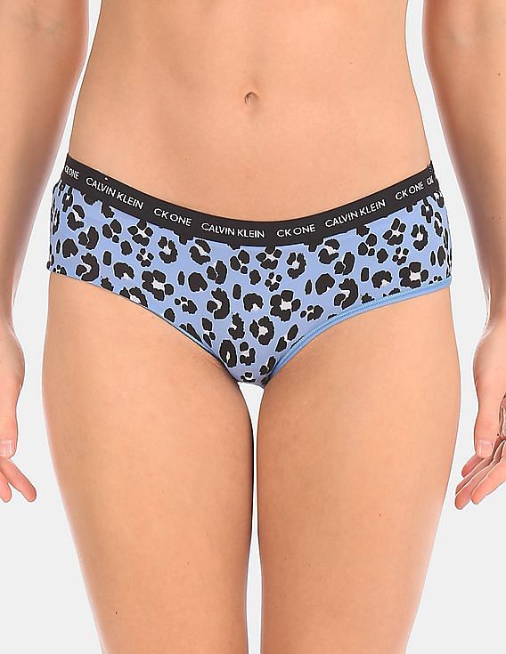 Buy Calvin Klein Underwear Women Blue CK One Mid Rise Leopard