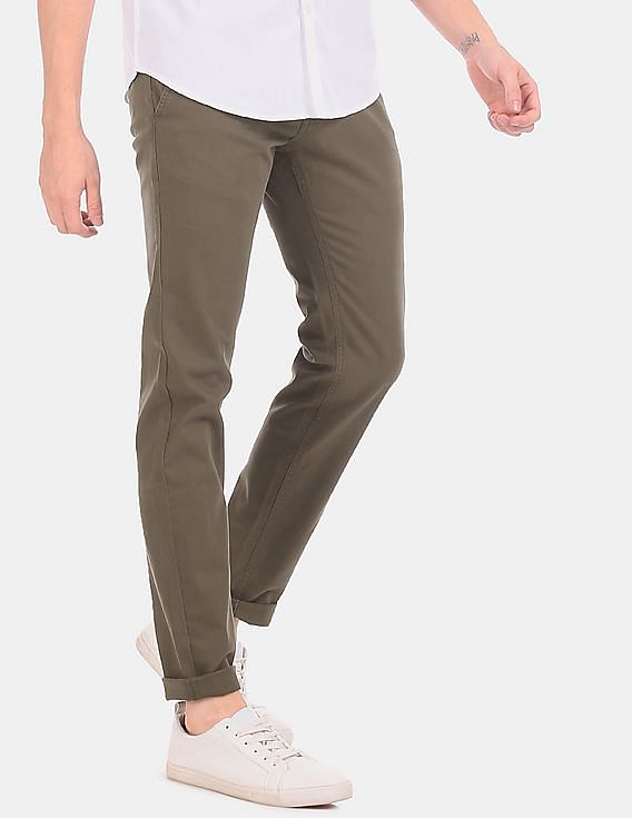 Buy Blue Straight Cotton Stretch Cargo Trousers from Next Spain