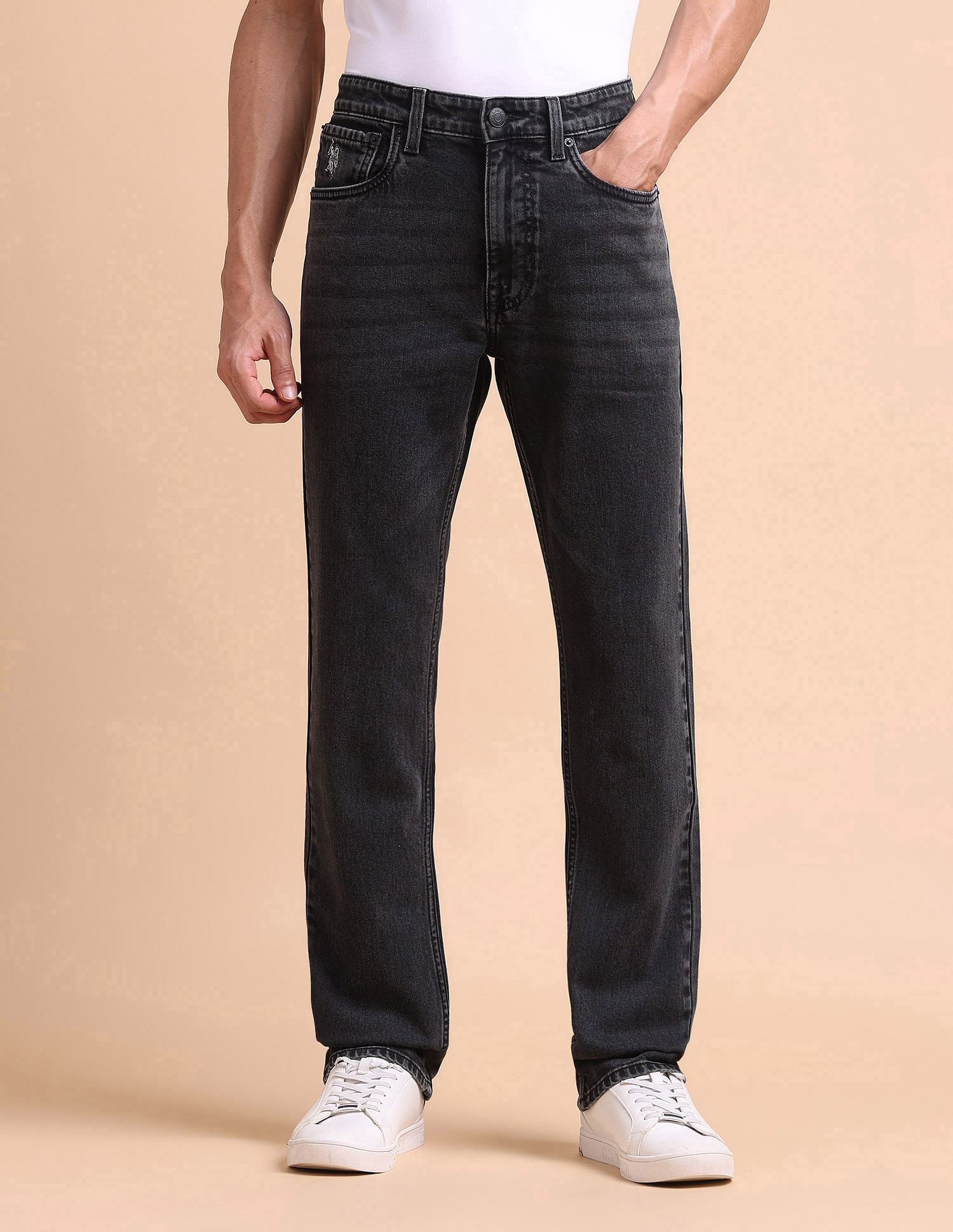 U.S. Polo Assn. Denim Co. Harold Slim Straight Fit Grey Jeans