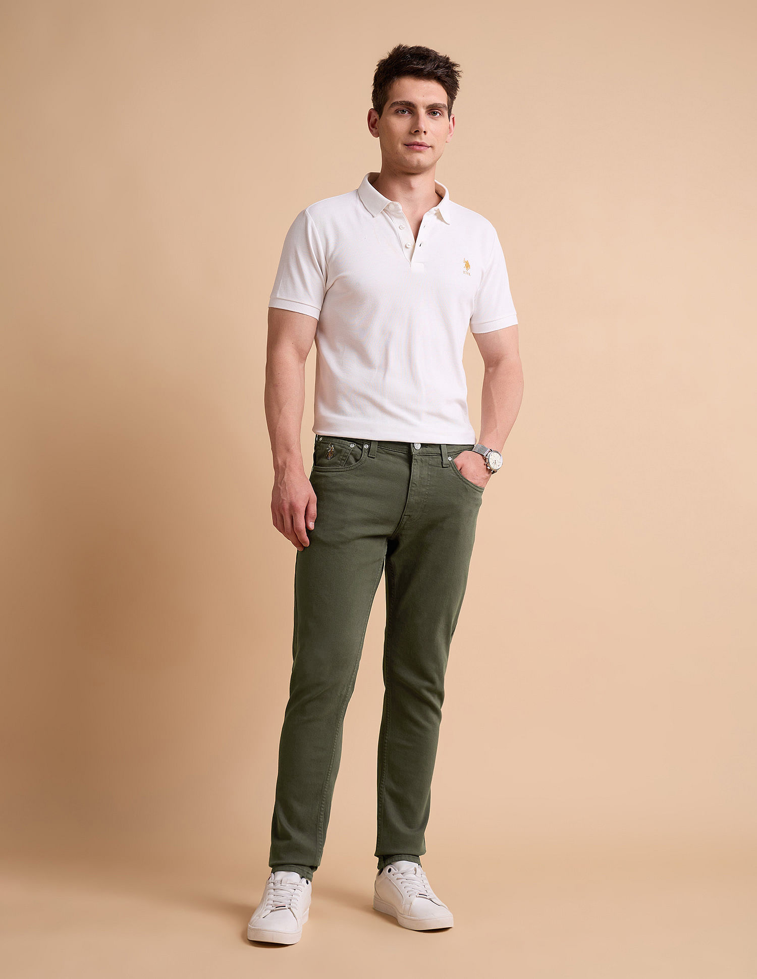 U.S. Polo Assn. Denim Co. Brandon Slim Tapered Fit Green Jeans