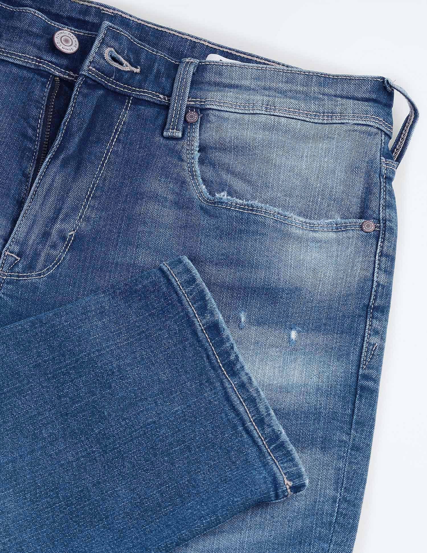 Flying Machine Freddie Slim Straight Whiskered Jeans