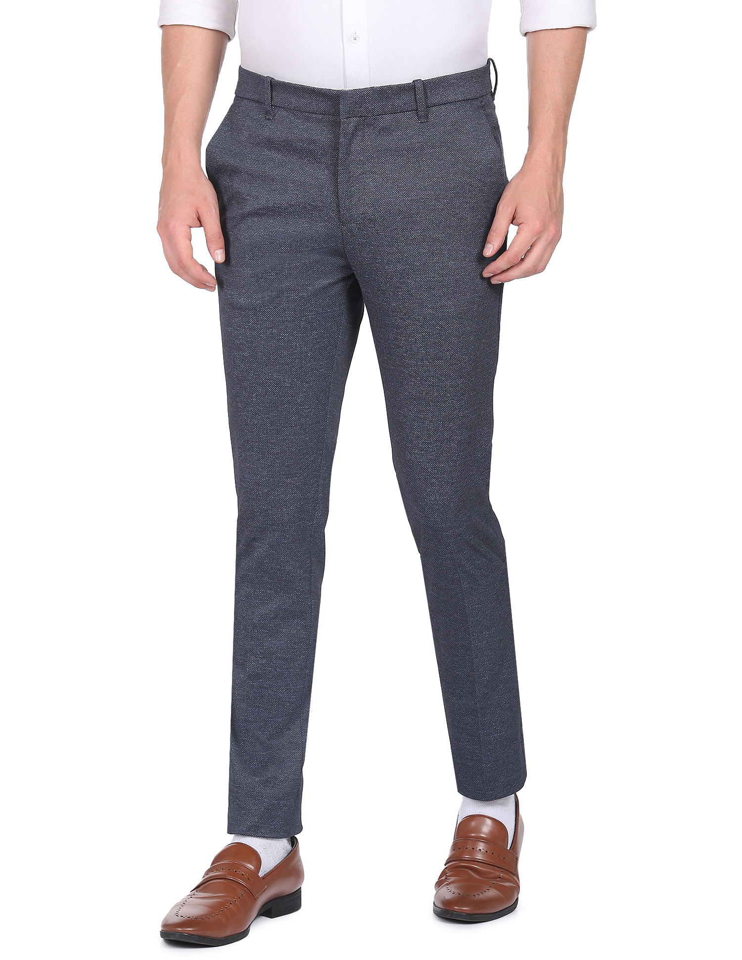 fcityin  Katro Navyblue And Lntgrey Formal Trouser For Mens  Casual