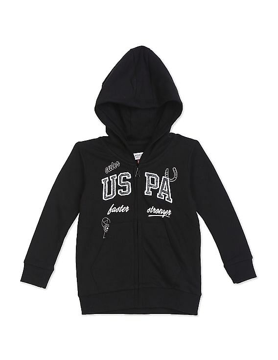 U.S. Polo Assn. Kids Long Sleeve Brand Print Sweatshirt