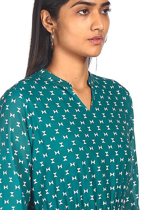 Buy Flying Machine Women Long Sleeves Printed Dress - NNNOW.com