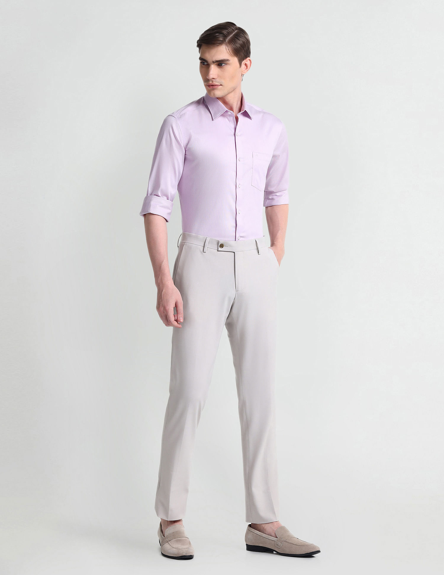 Arrow Manhattan Slim Fit Auto Press Shirt