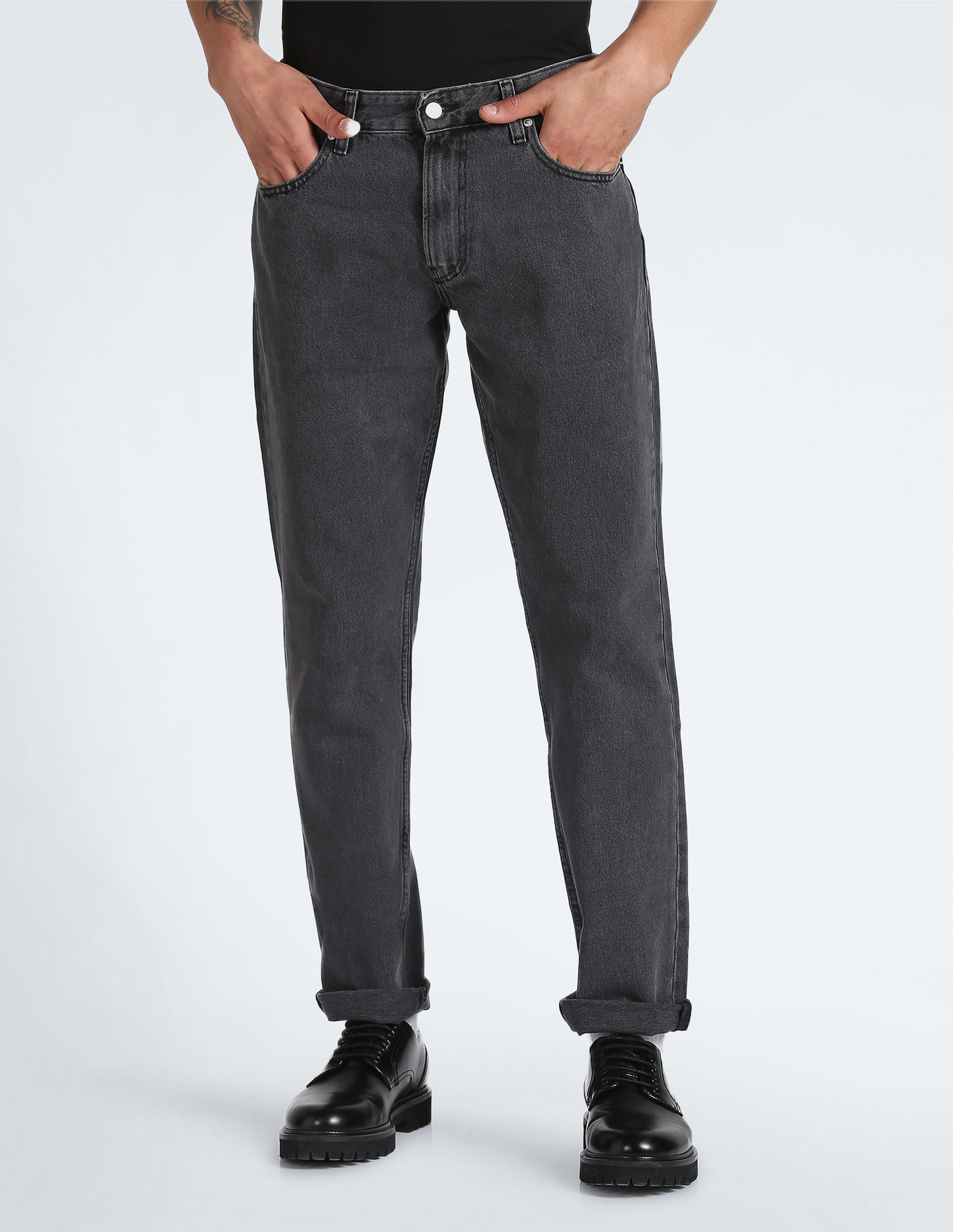 Calvin Klein Authentic Straight Fit Pure Cotton Jeans