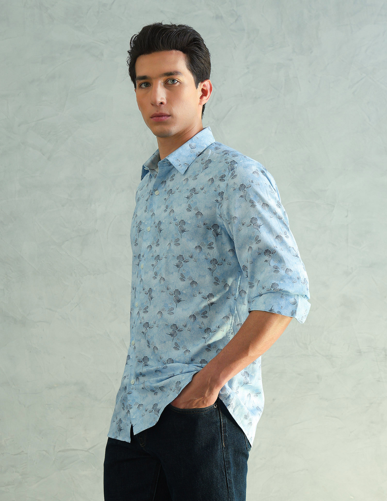 Arrow Newyork Slim Fit Smart Printed Shirt
