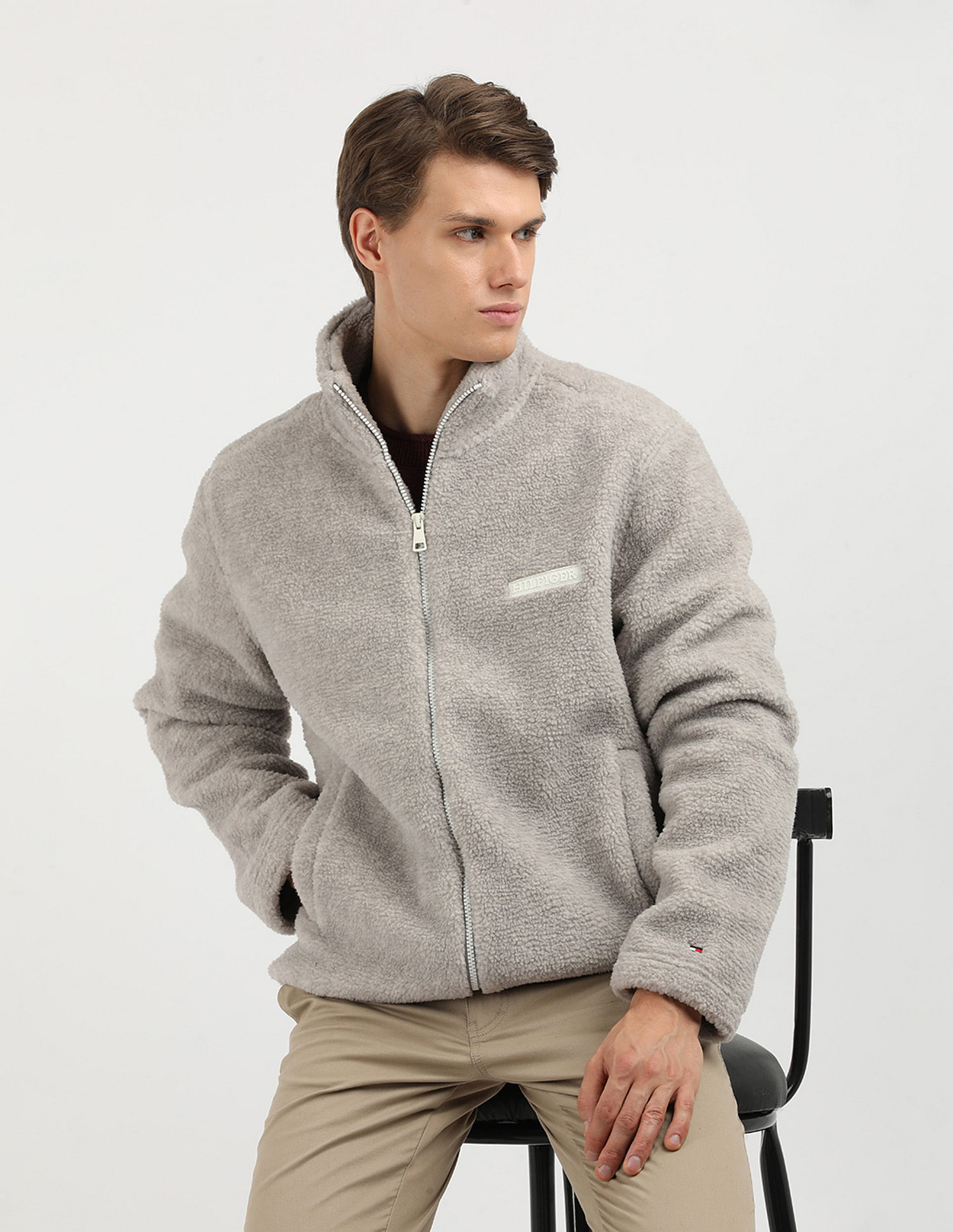 Tommy Hilfiger Monotype Textured Fleece Sweatshirt