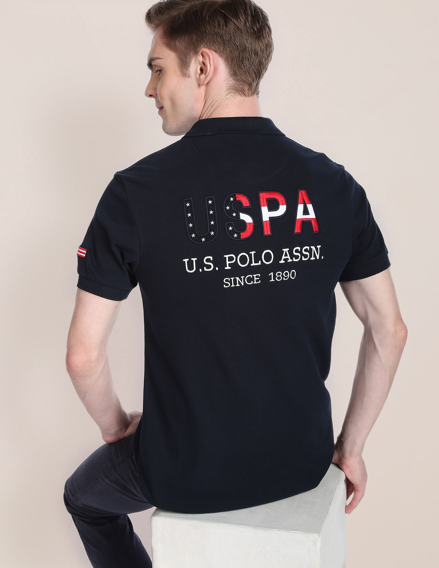 U.S. Polo Assn. Embroidered Cotton Polo Shirt