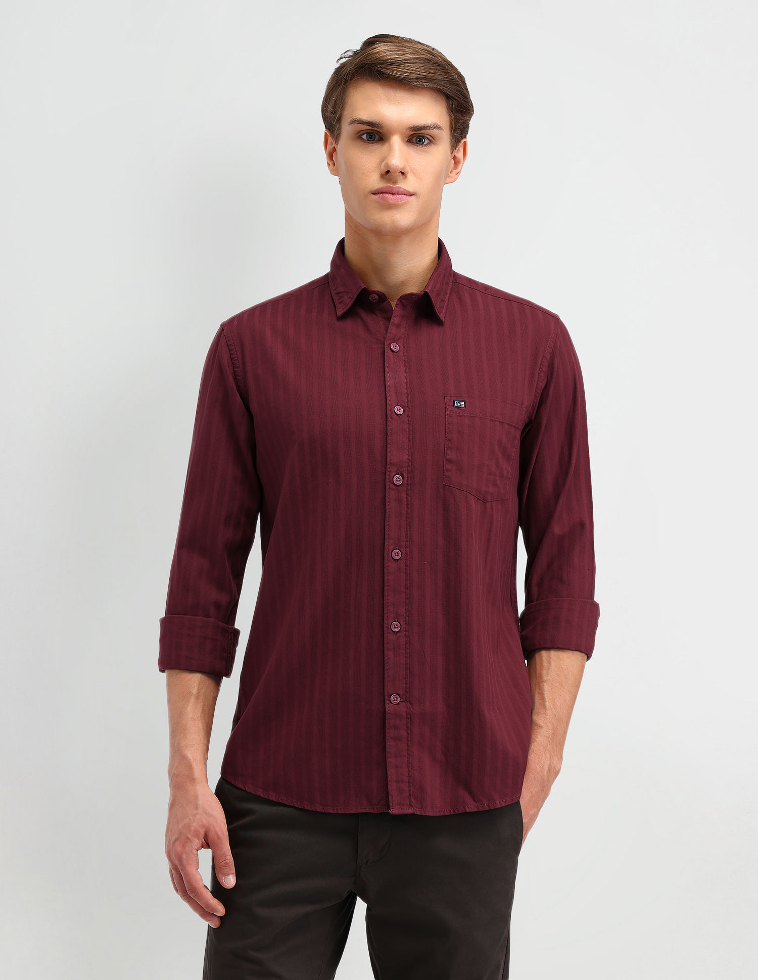 Arrow Sport Manhattan Slim Textured Shirt
