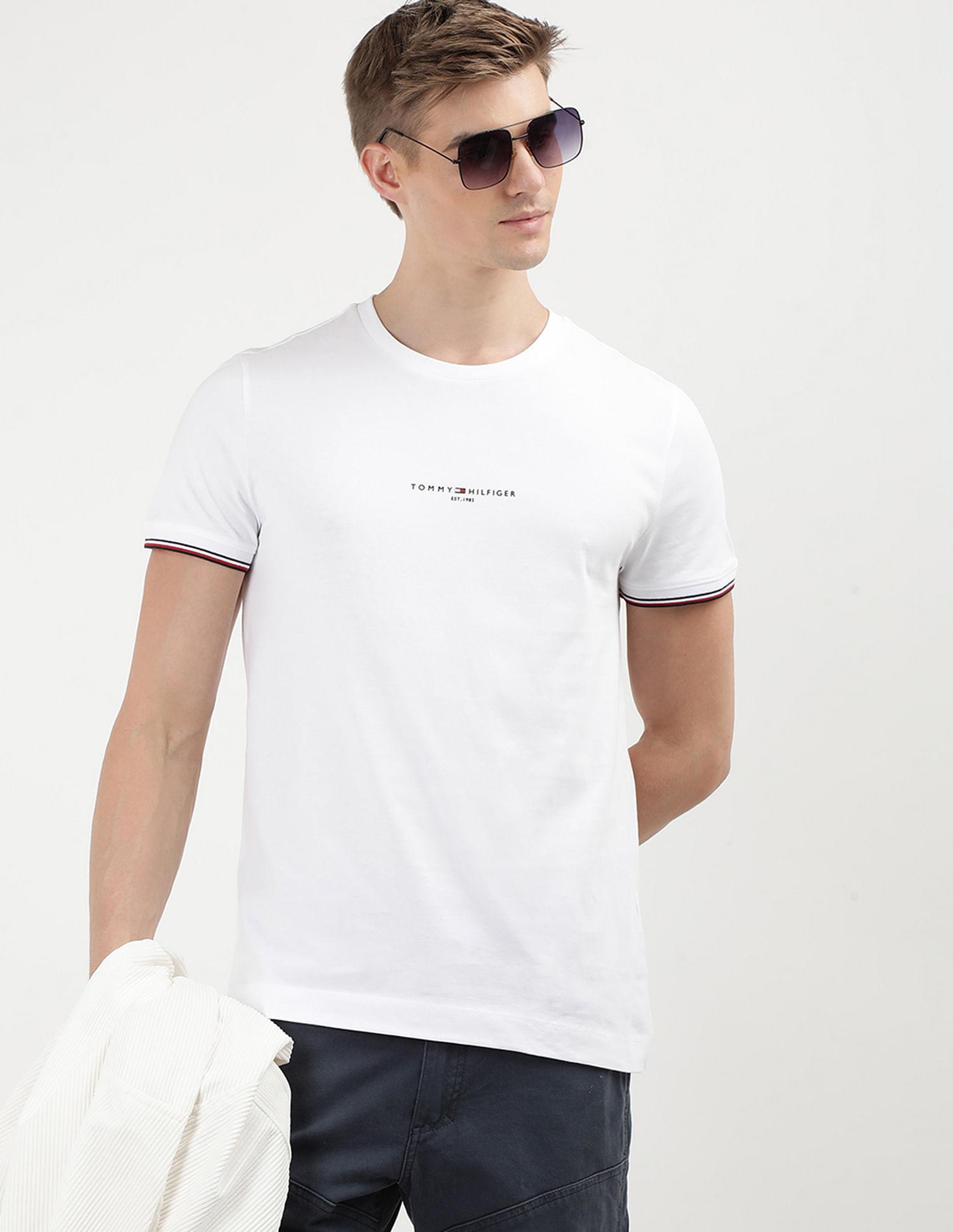 Tommy Hilfiger Logo Tipped Short Sleeve T-Shirt