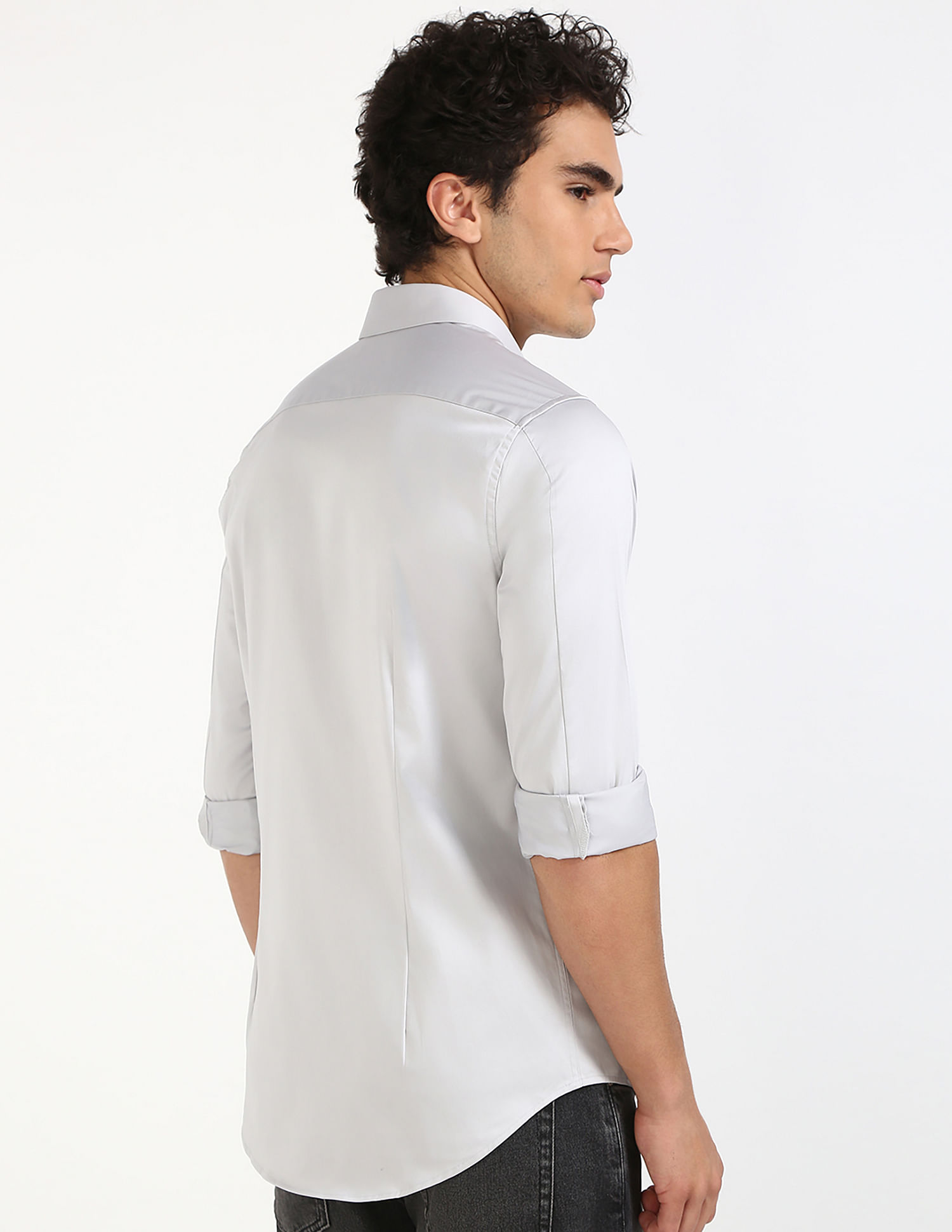 Calvin Klein Jeans Mens Grey Slim Fit Shirt