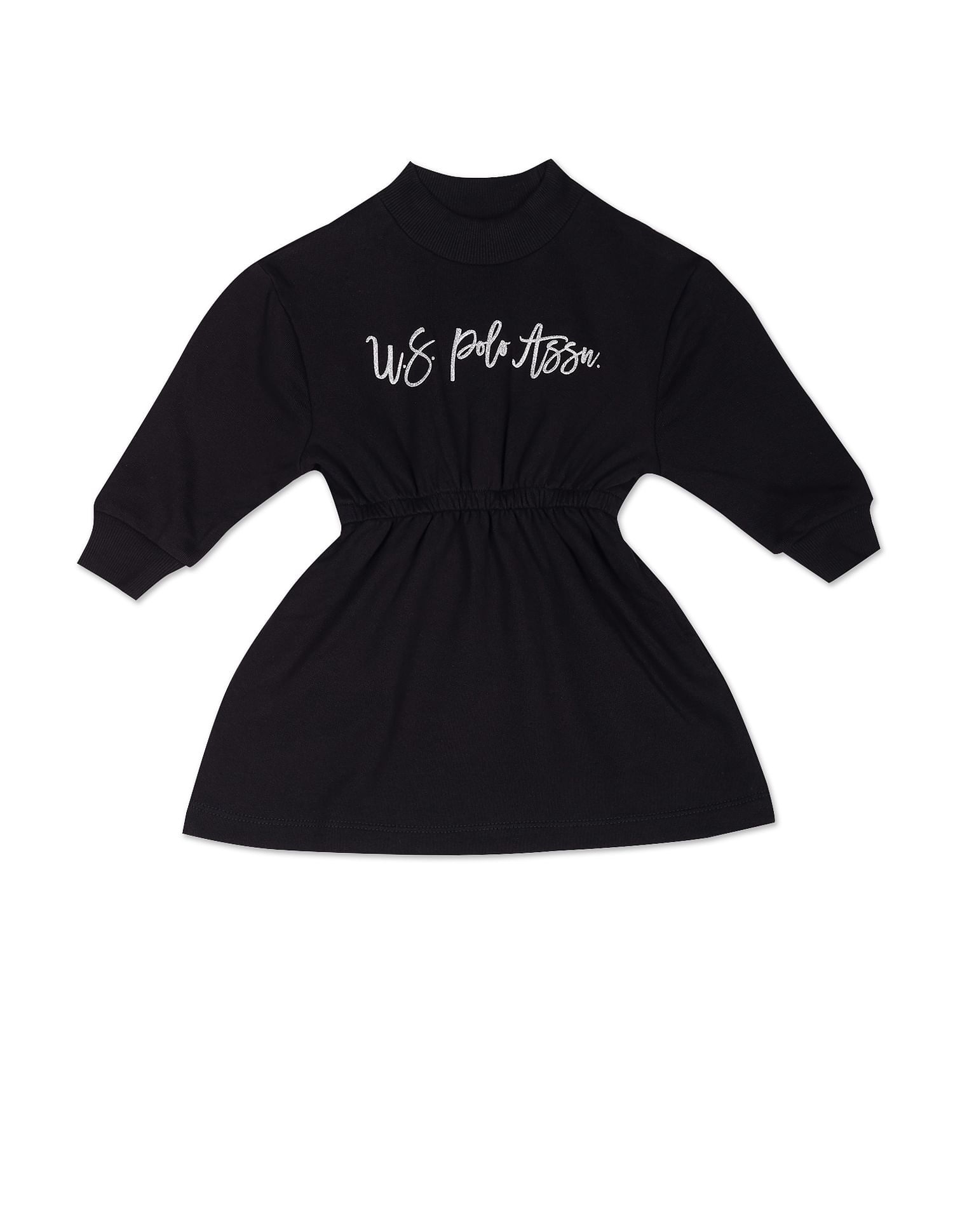 U.S. Polo Assn. Kids Brand Print Sweater Dress