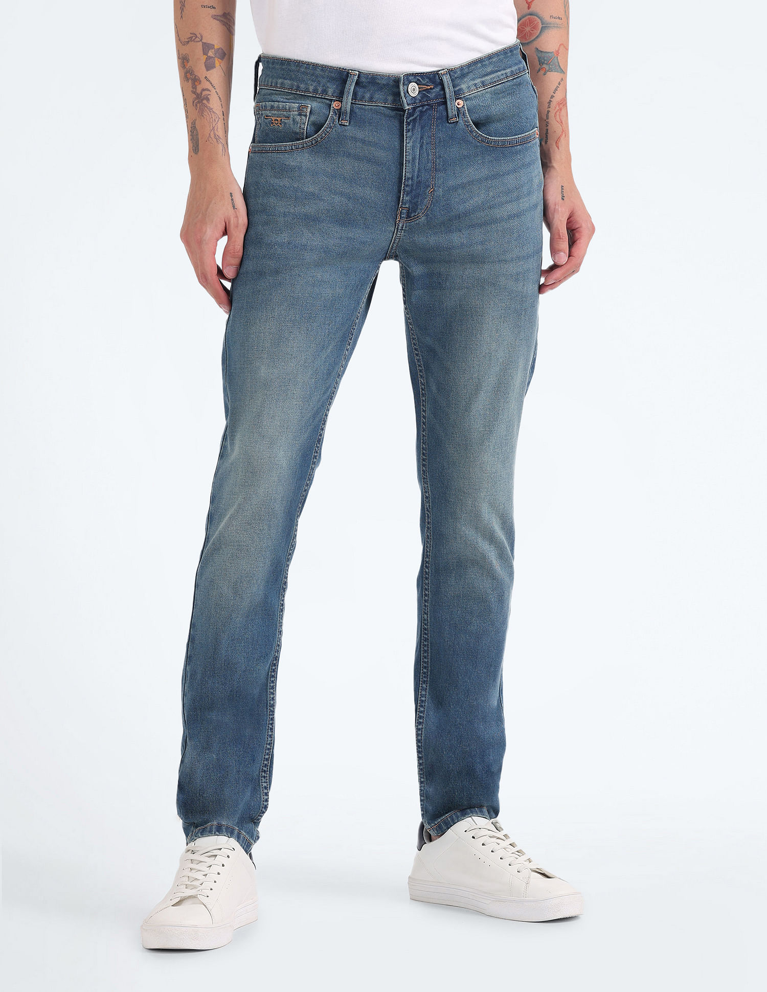 Flying Machine Jackson Super Skinny Fit Stone Wash Jeans