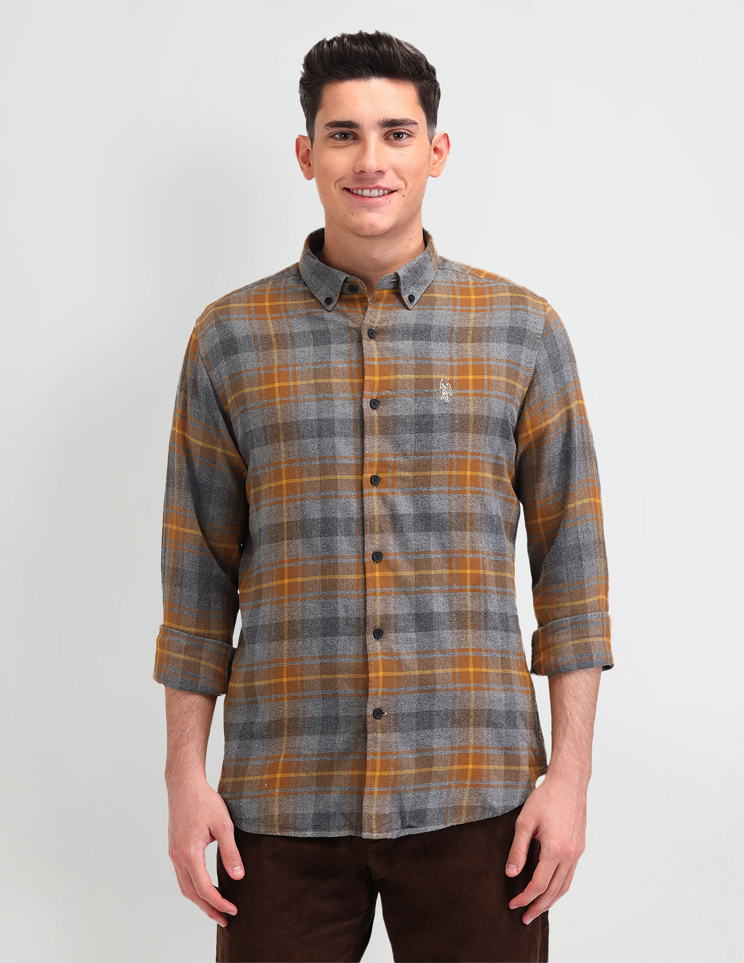 U.S. Polo Assn. Denim Co. Tartan Checked Corduroy Shirt