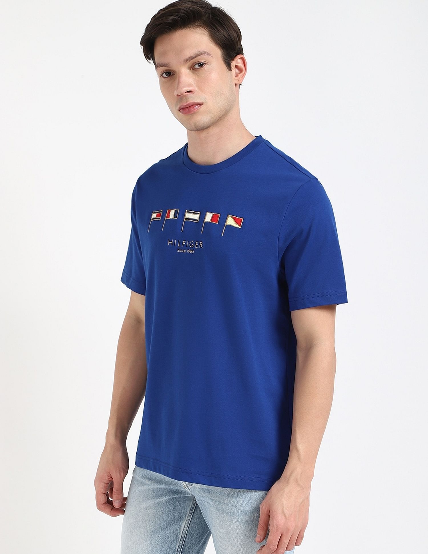 Tommy Hilfiger Embroidered Logo Regular-Fit Cotton T-Shirt