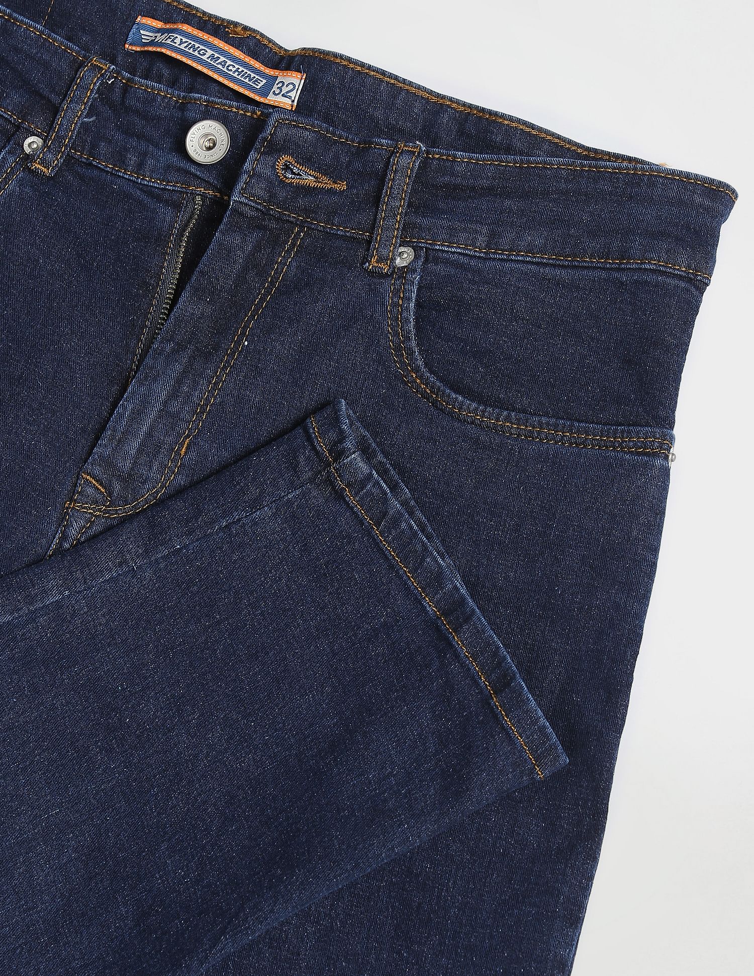 Flying Machine Freddie Slim Straight Fit Rinsed Jeans