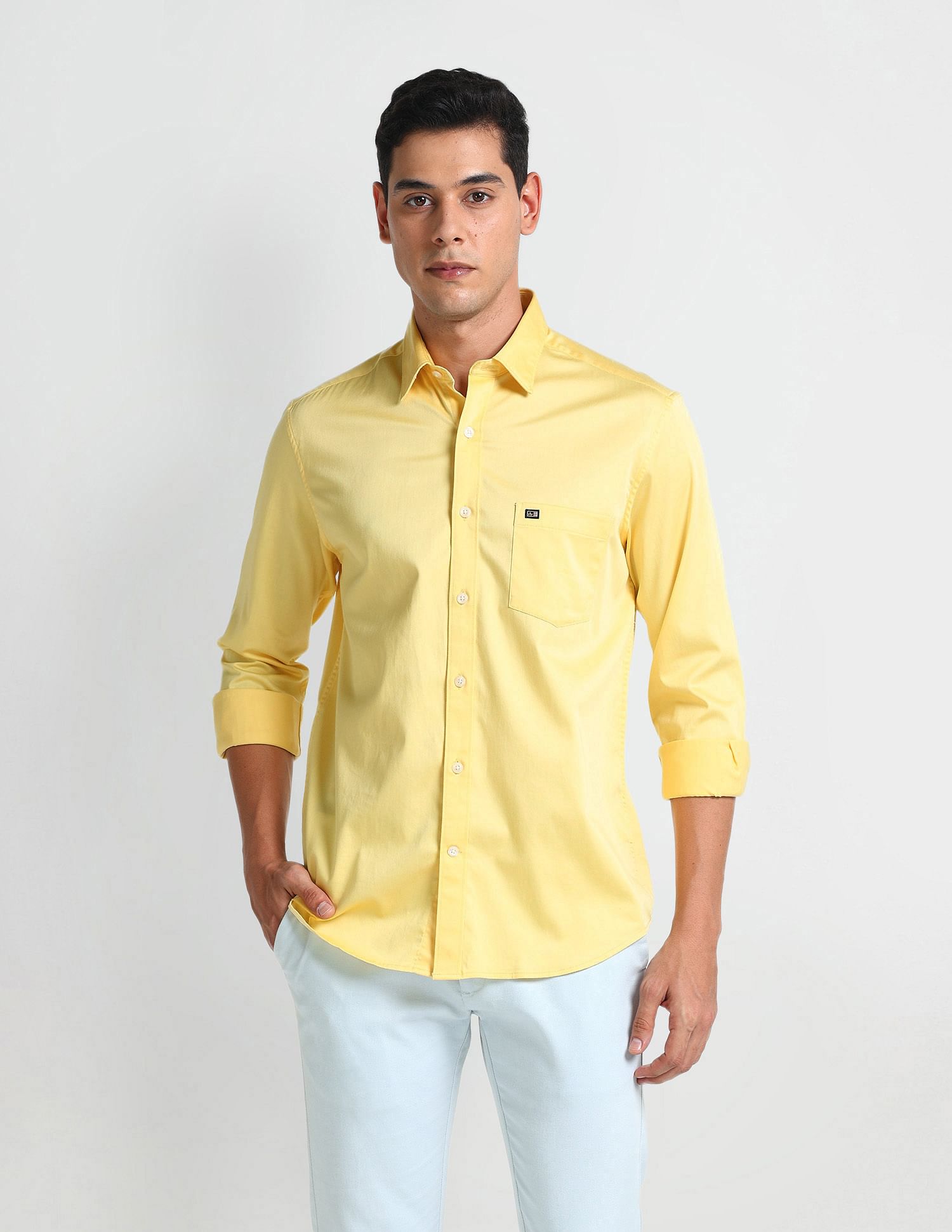 Arrow Sports Long Sleeve Solid Shirt
