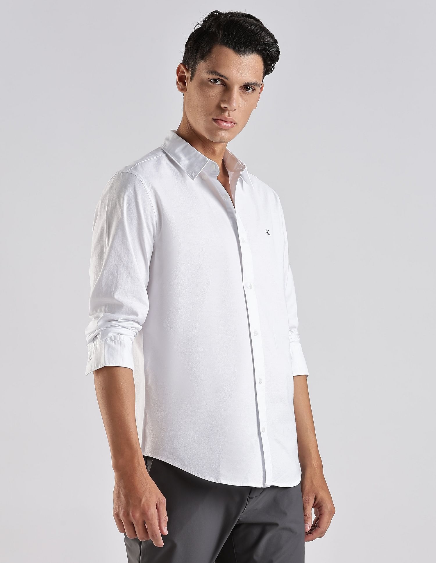 Calvin Klein Jeans Solid Regular Fit Cotton Shirt