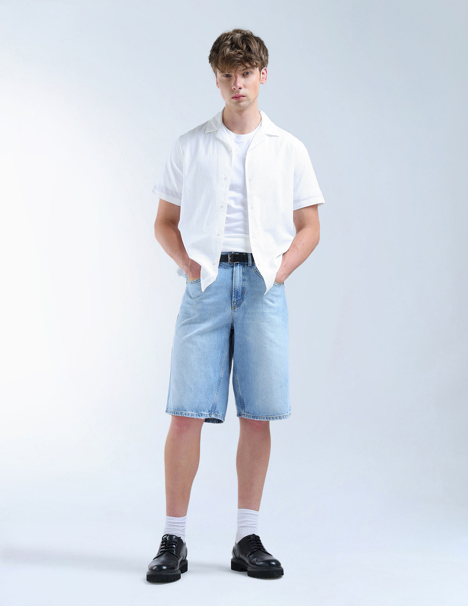 Flying Machine Regular Fit Seersucker Original Shirt