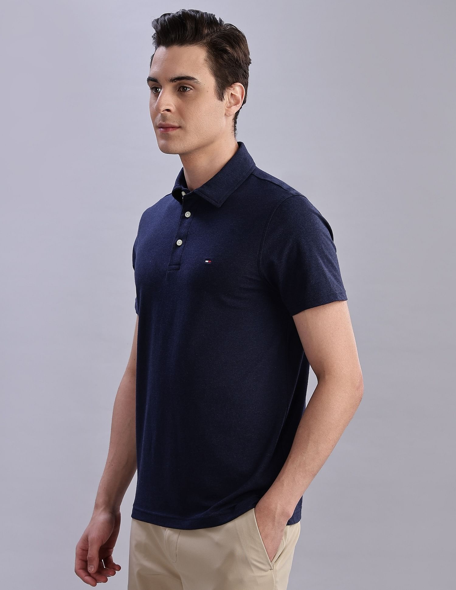 Tommy Hilfiger Solid Regular-Fit Cotton Polo Shirts