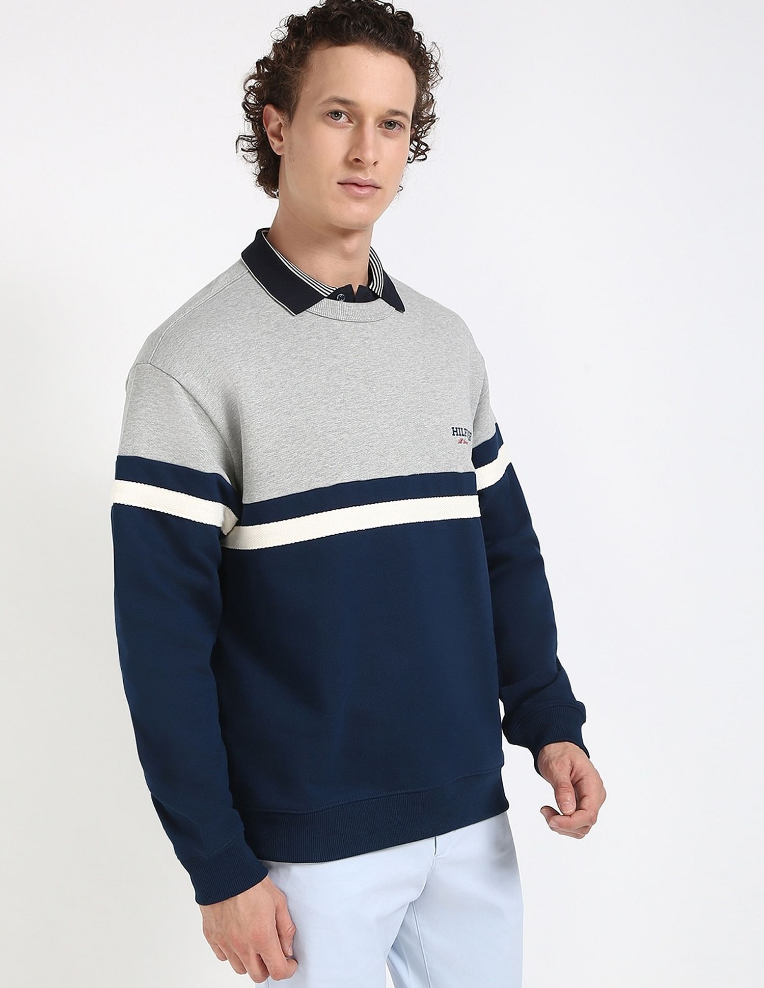 Tommy Hilfiger Colorblock Relaxed-Fit Cotton Sweatshirt