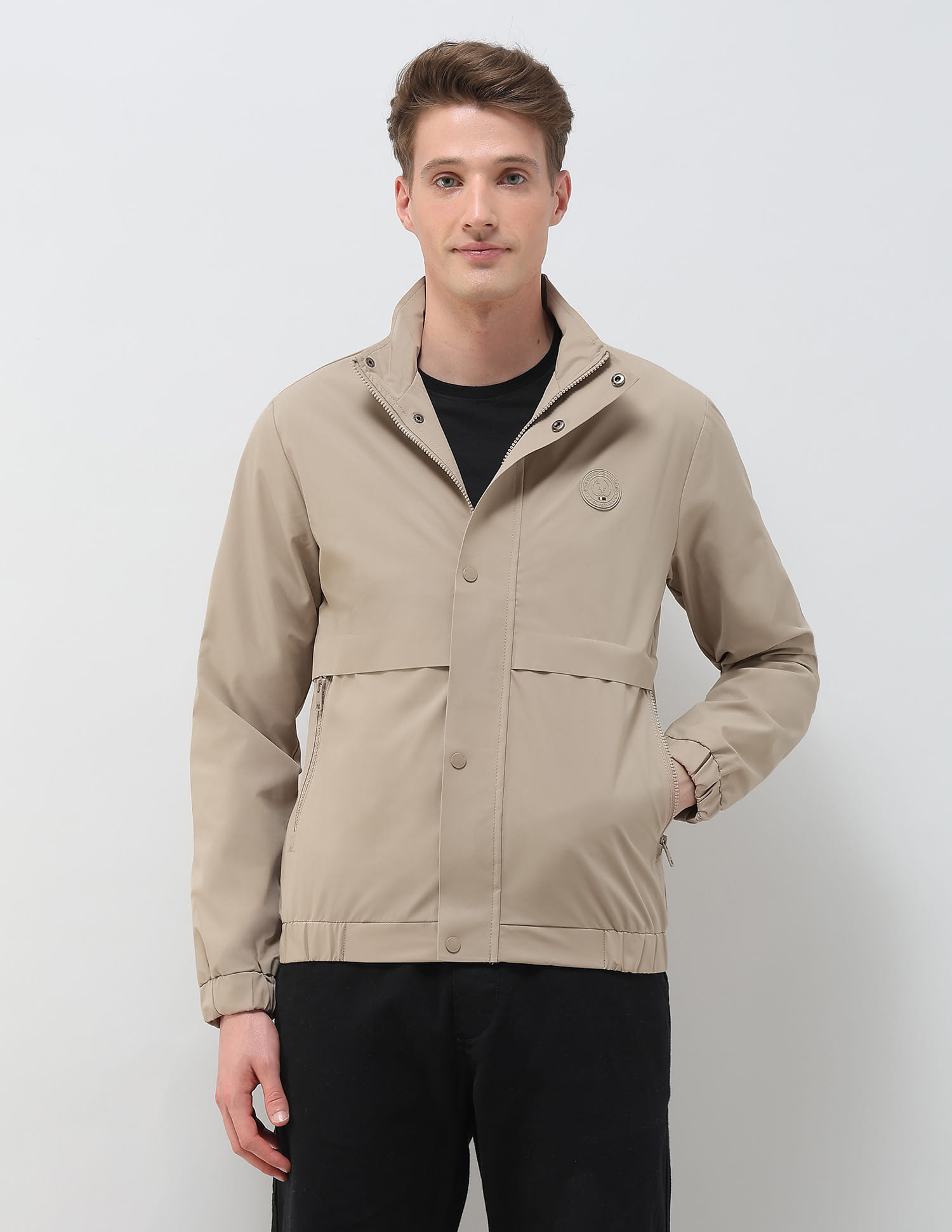 Buy U.S. Polo Assn. Solid Pattern Windcheater Jacket - NNNOW.com