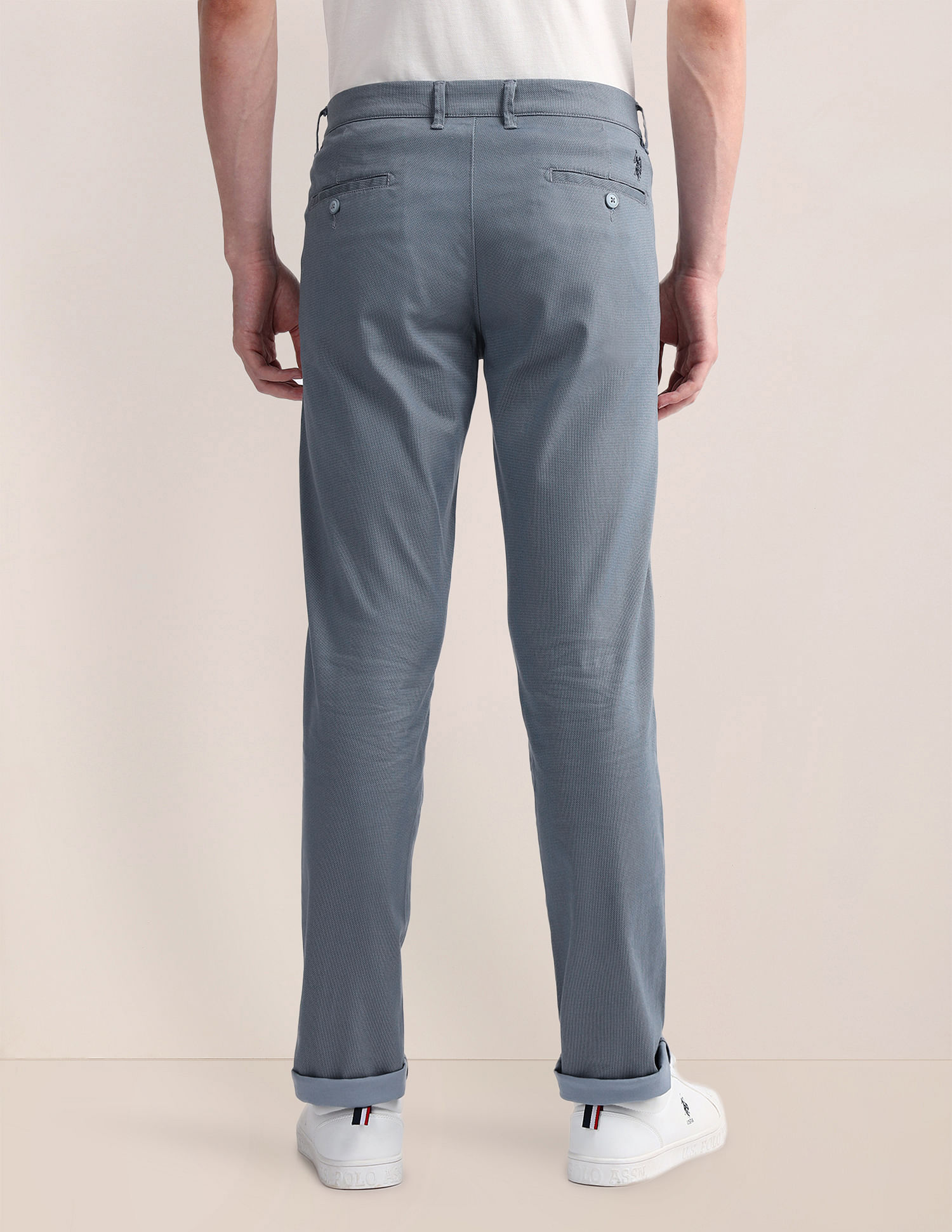 U.S. Polo Assn. Denver Slim Fit Textured Trousers