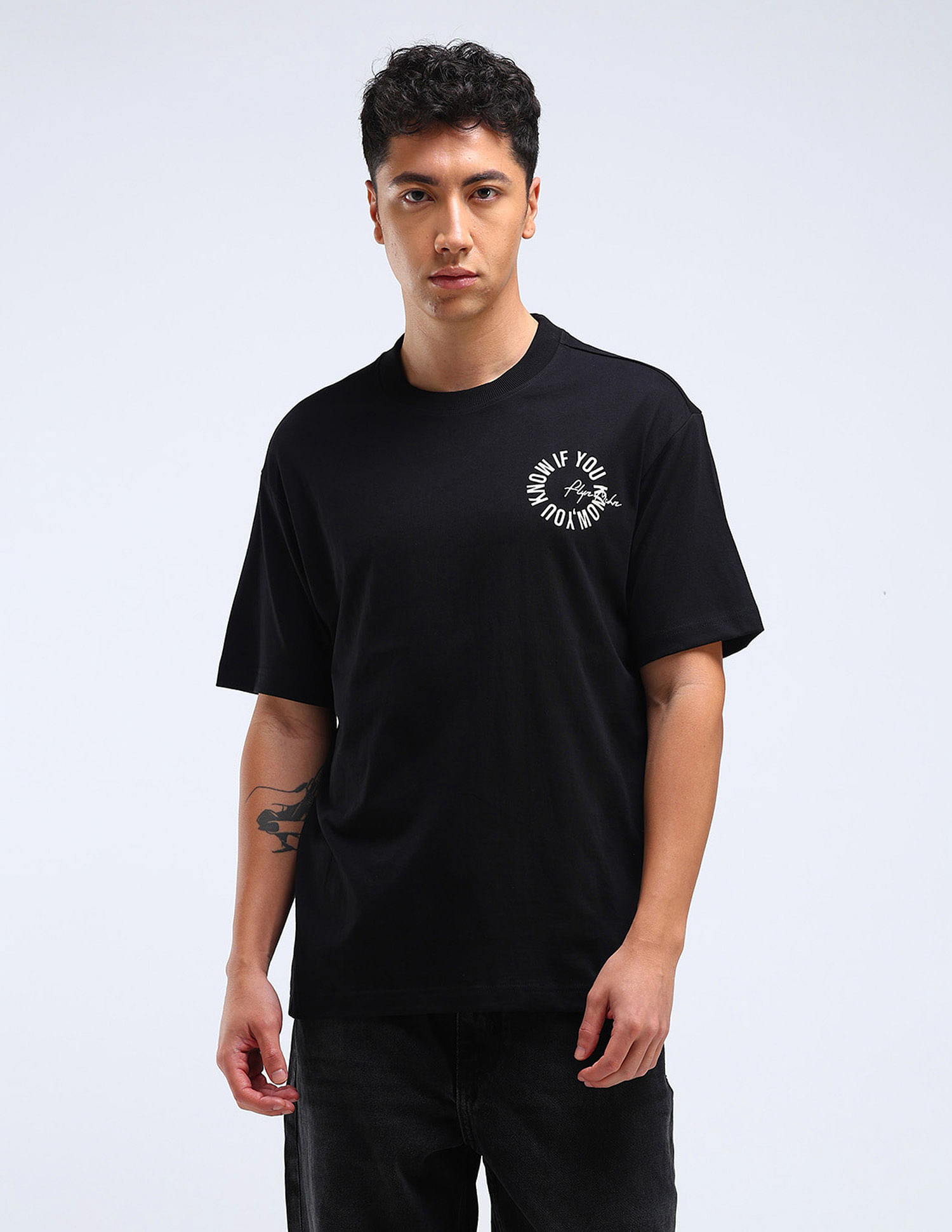 Flying Machine Applique Relaxed Kidult T-Shirt