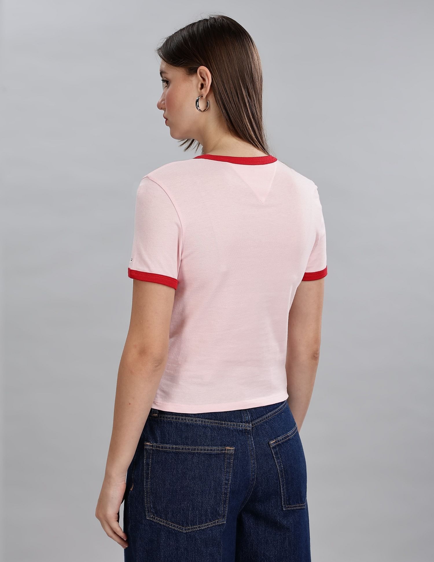 Tommy Hilfiger Womens Pink Logo T-Shirts