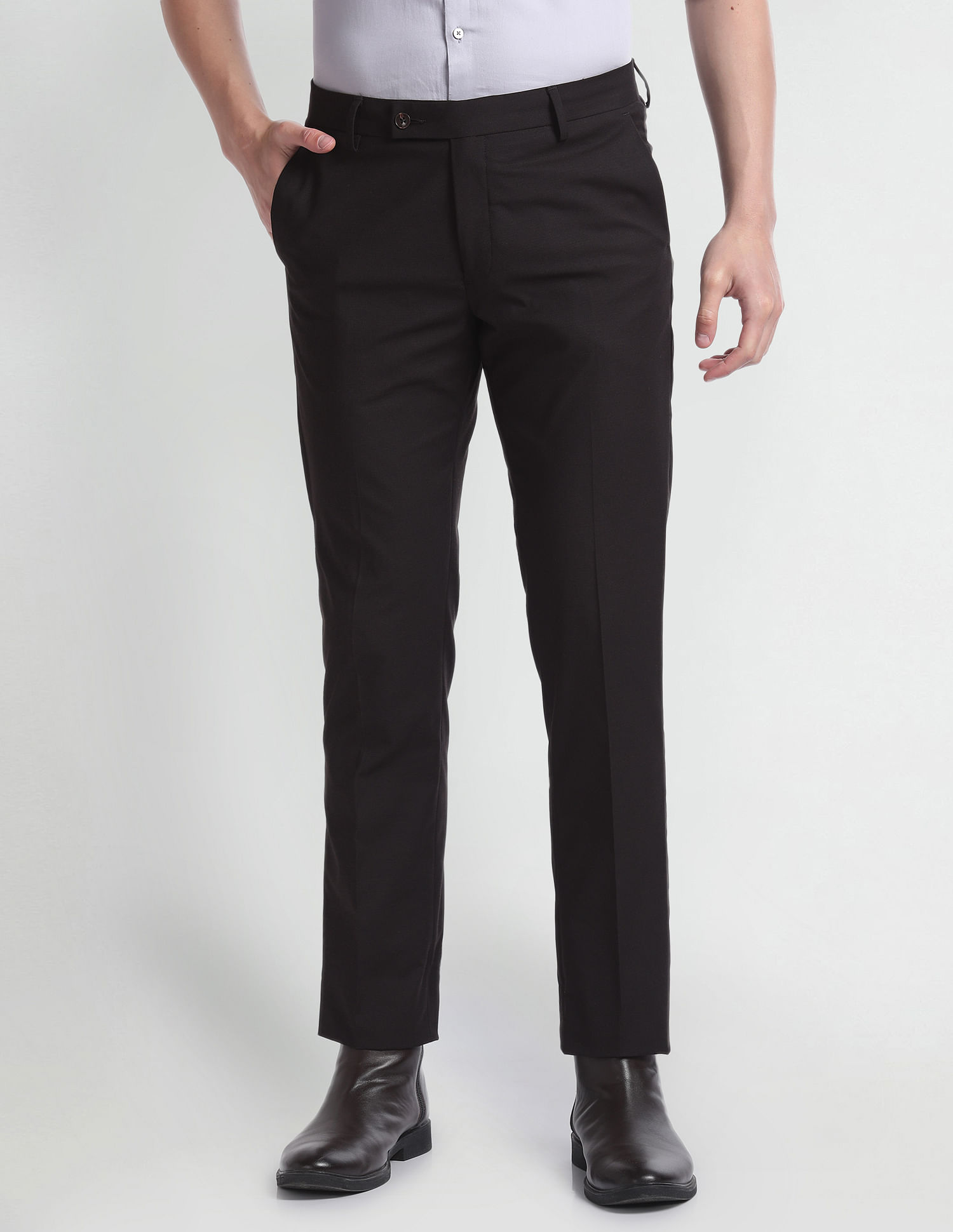 Arrow Slim Fit Smart Flex Trousers