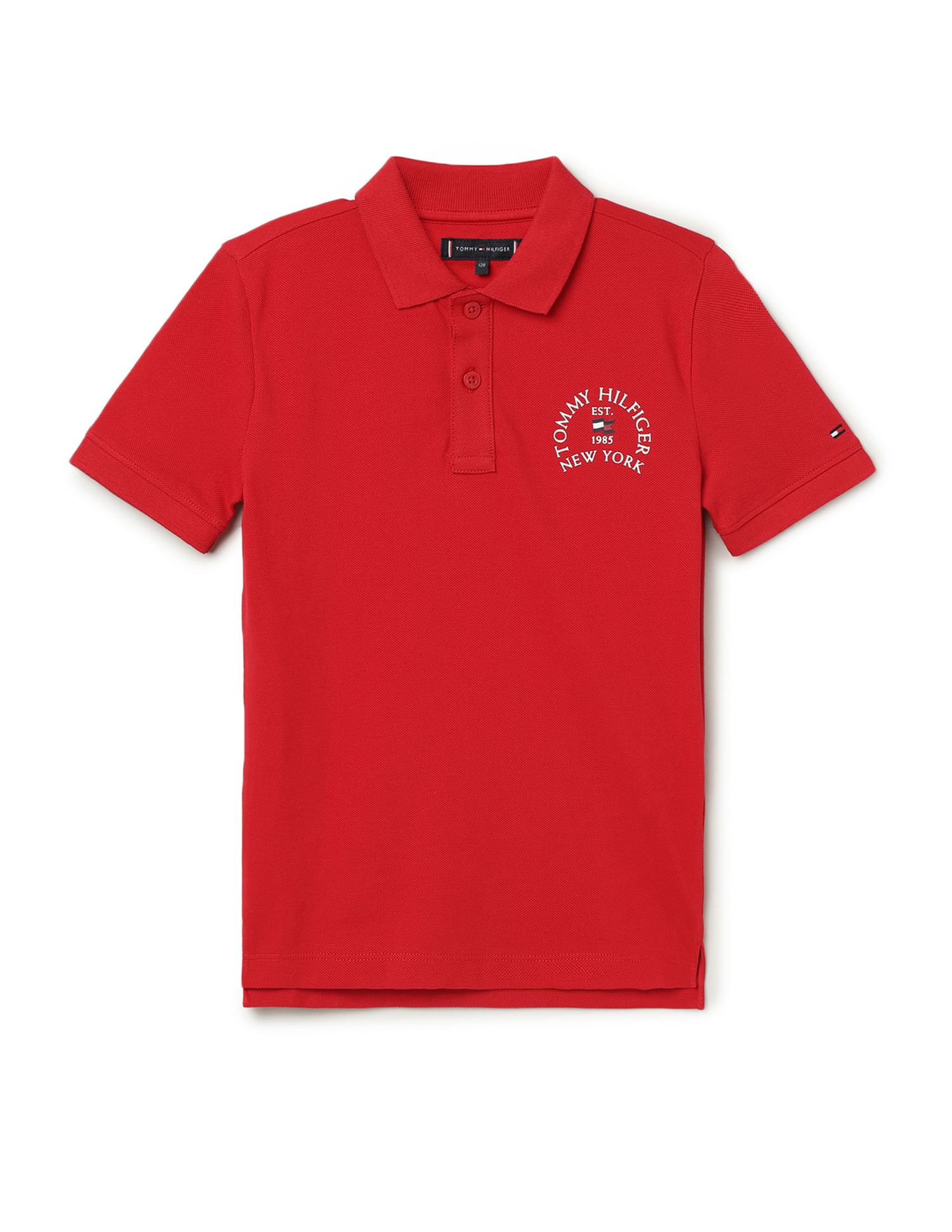 Tommy Hilfiger Kids Boys Nautical Arch Print Polo T-Shirt