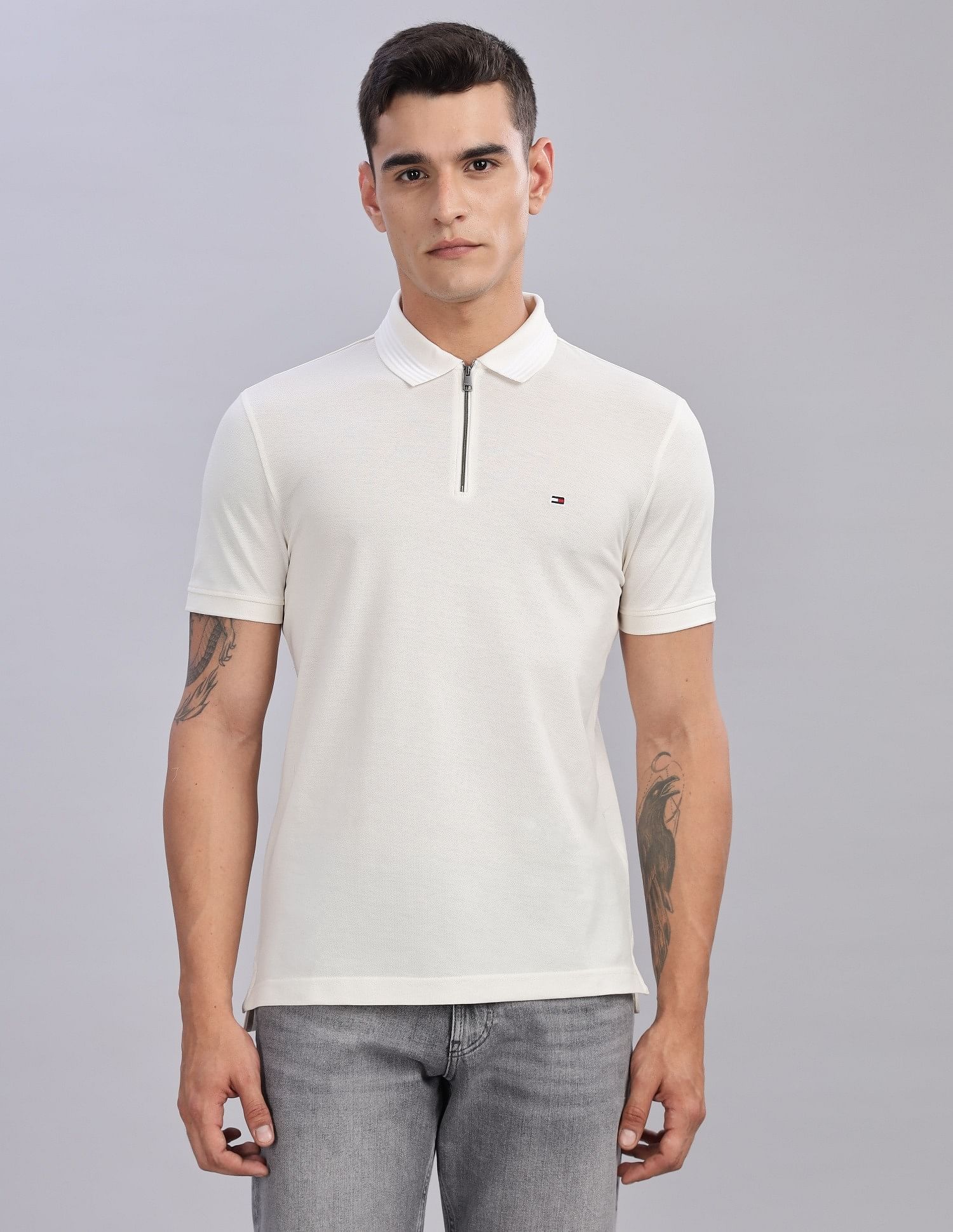 Tommy Hilfiger Solid Regular-Fit Cotton Polo Shirts