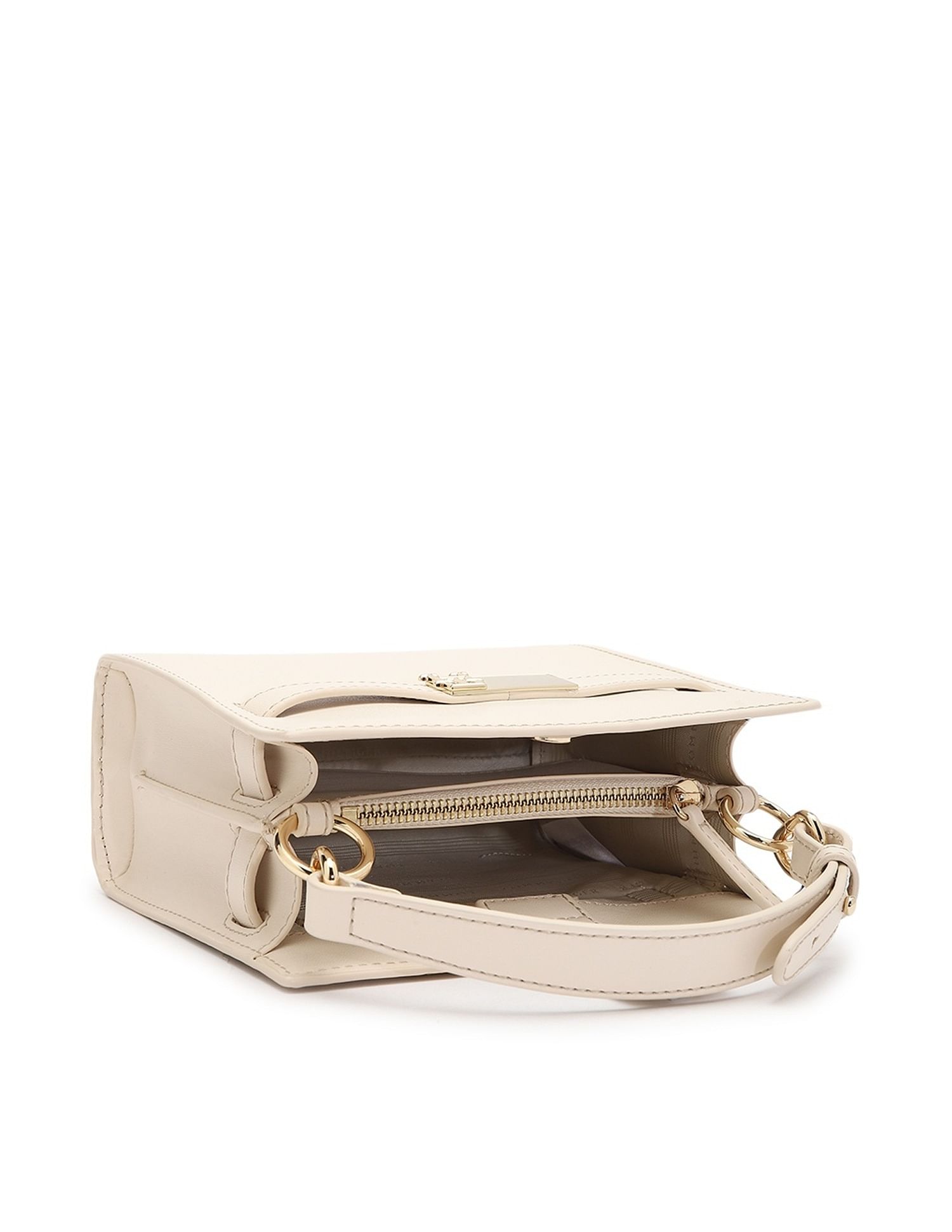 Tommy Hilfiger Solid Beige Pu Sling Bag