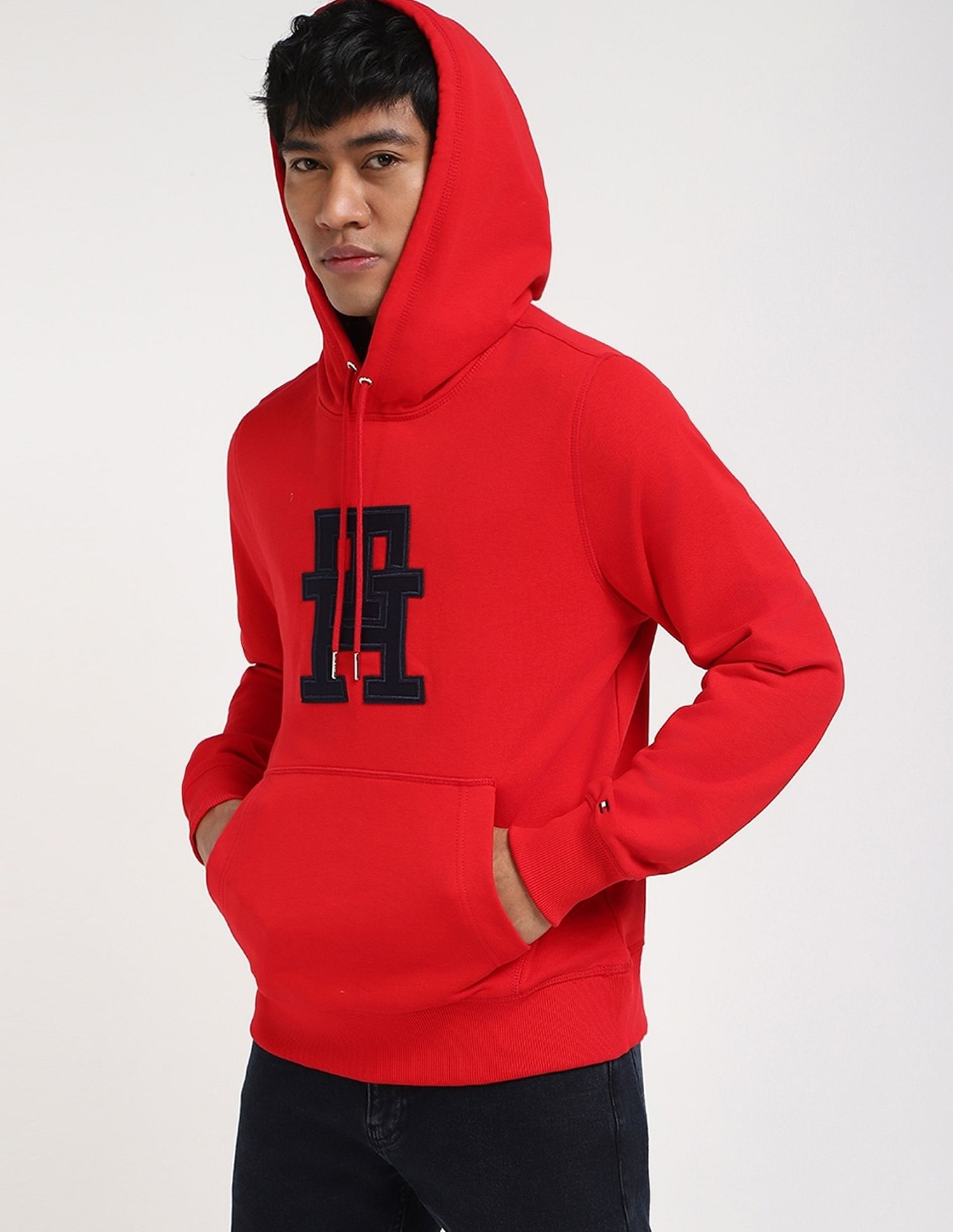 Tommy Hilfiger Embroidered Logo Regular-Fit Cotton Hooded Sweatshirt